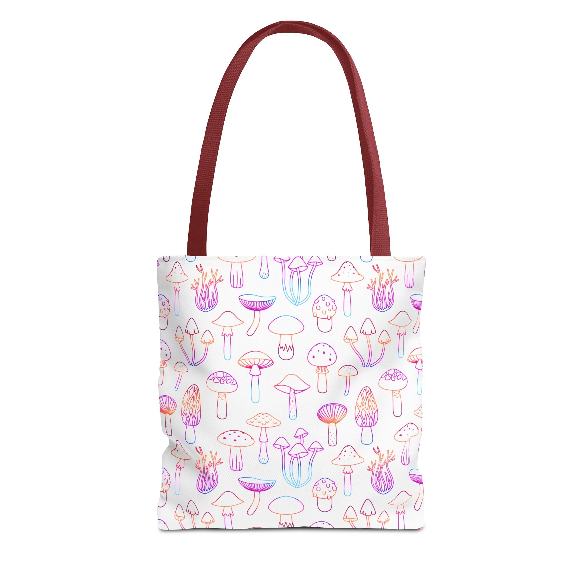 Colorful Mushroom Pattern Tote Bag - Eco-Friendly Grocery or Beach Tote