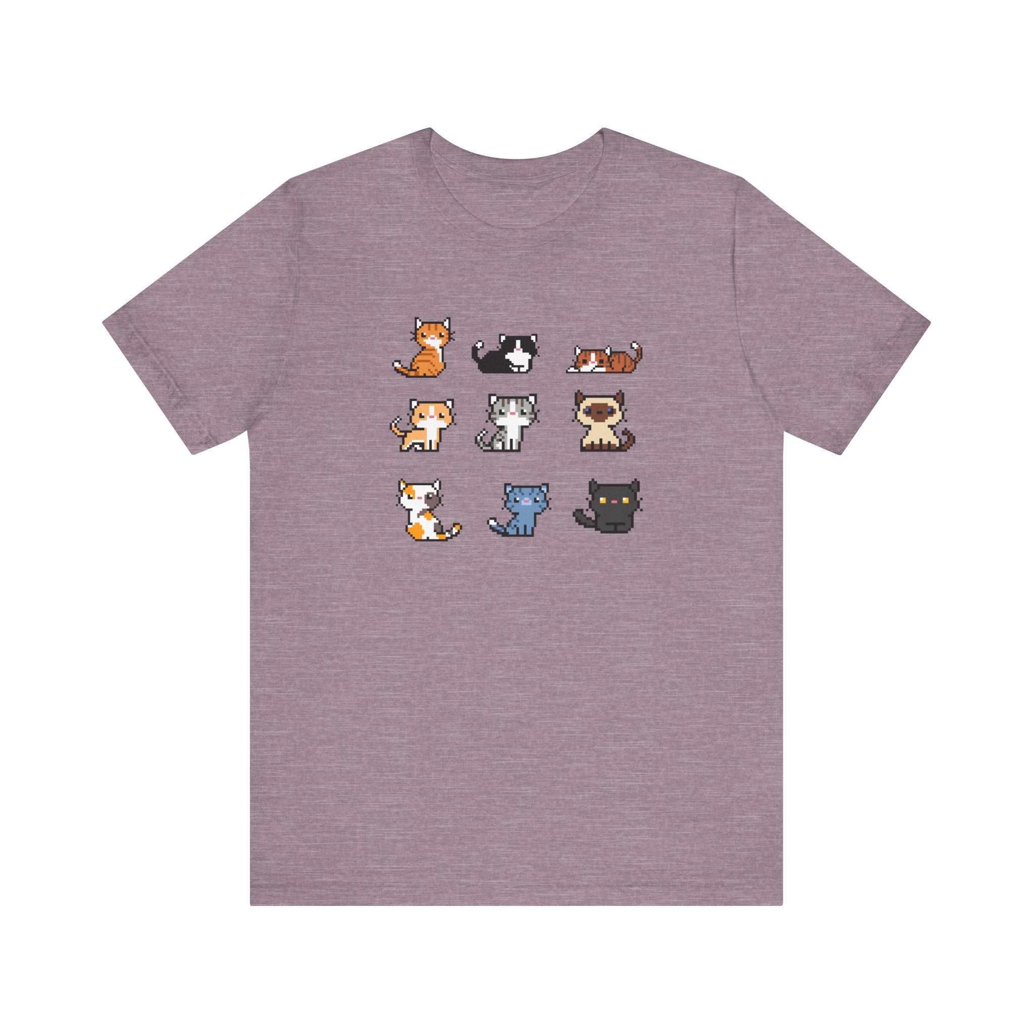 Cute Cat Pixel Art Unisex Short Sleeve Tee