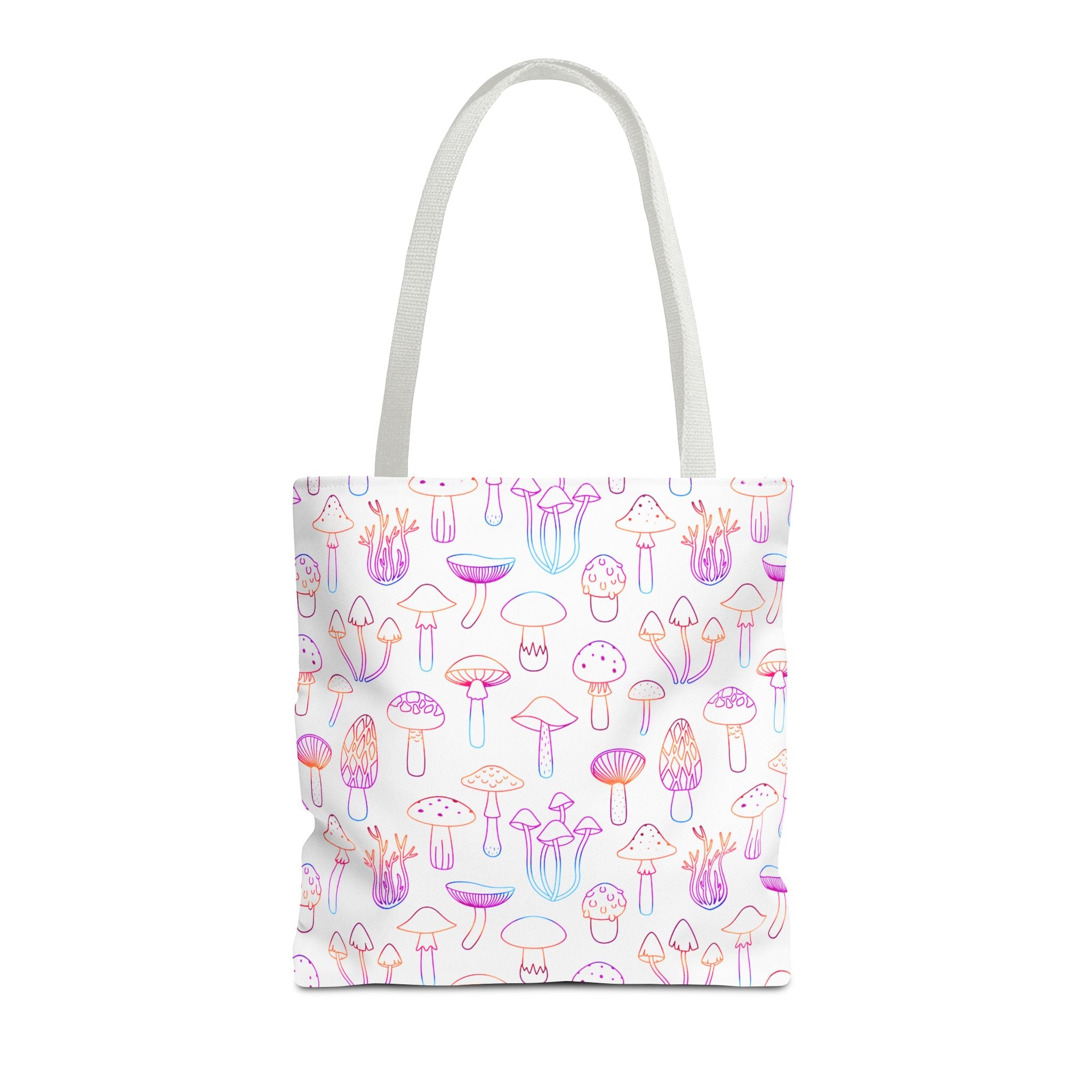 Colorful Mushroom Pattern Tote Bag - Eco-Friendly Grocery or Beach Tote