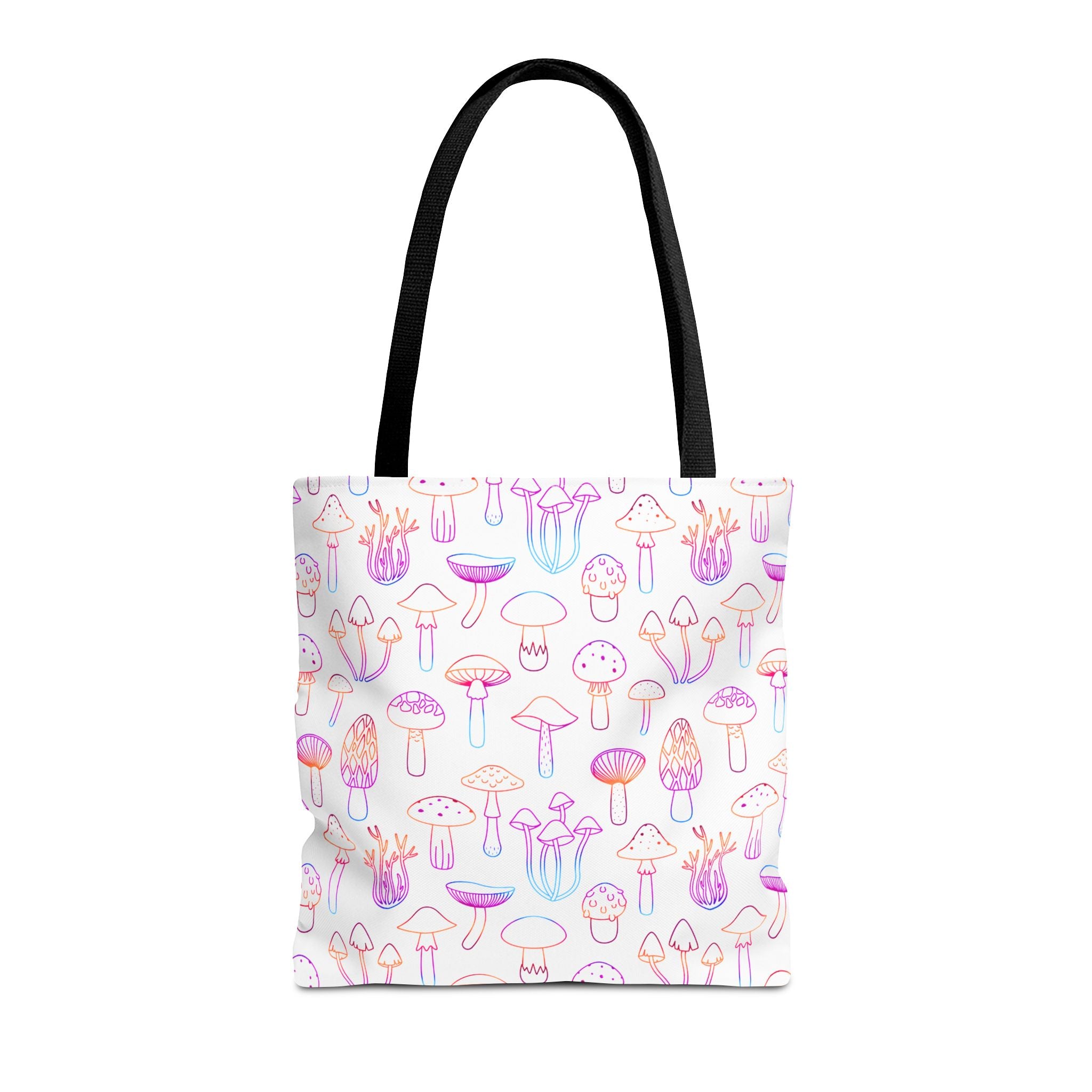 Colorful Mushroom Pattern Tote Bag - Eco-Friendly Grocery or Beach Tote