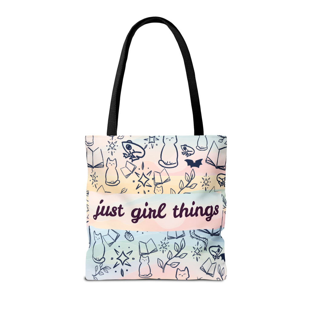 Just Girl Things Tote  "Cats, Books, Frogs & Bats? Yes, Please!"