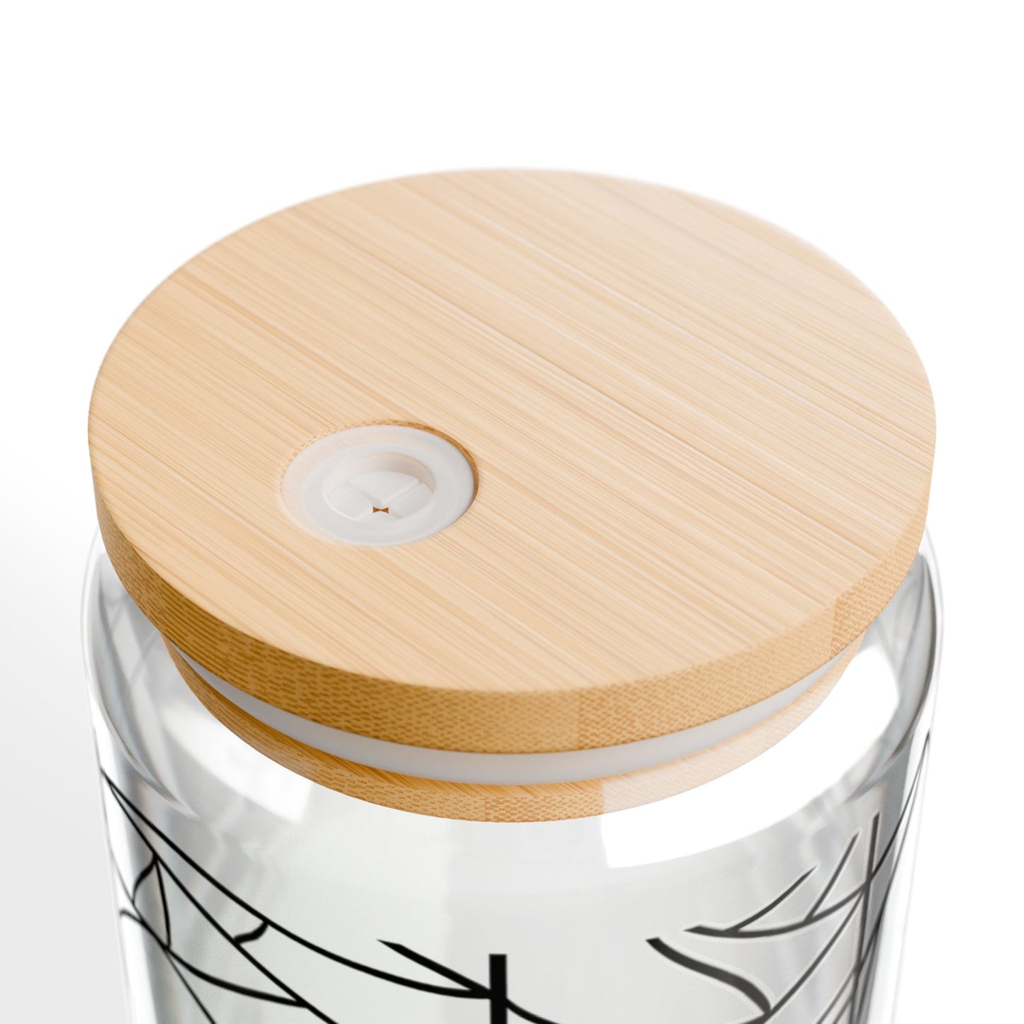 Halloween Spider Sipper Glass, 16oz with Bamboo Lid and Straw