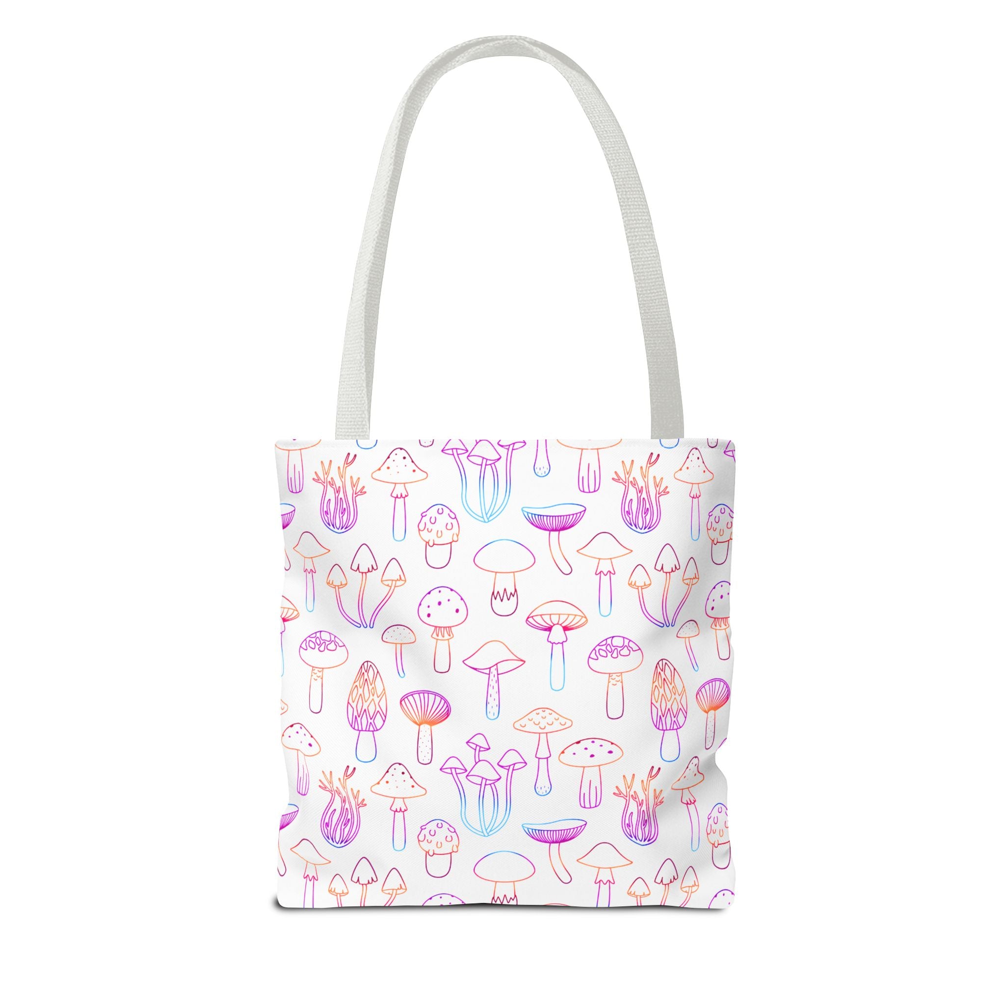 Colorful Mushroom Pattern Tote Bag - Eco-Friendly Grocery or Beach Tote