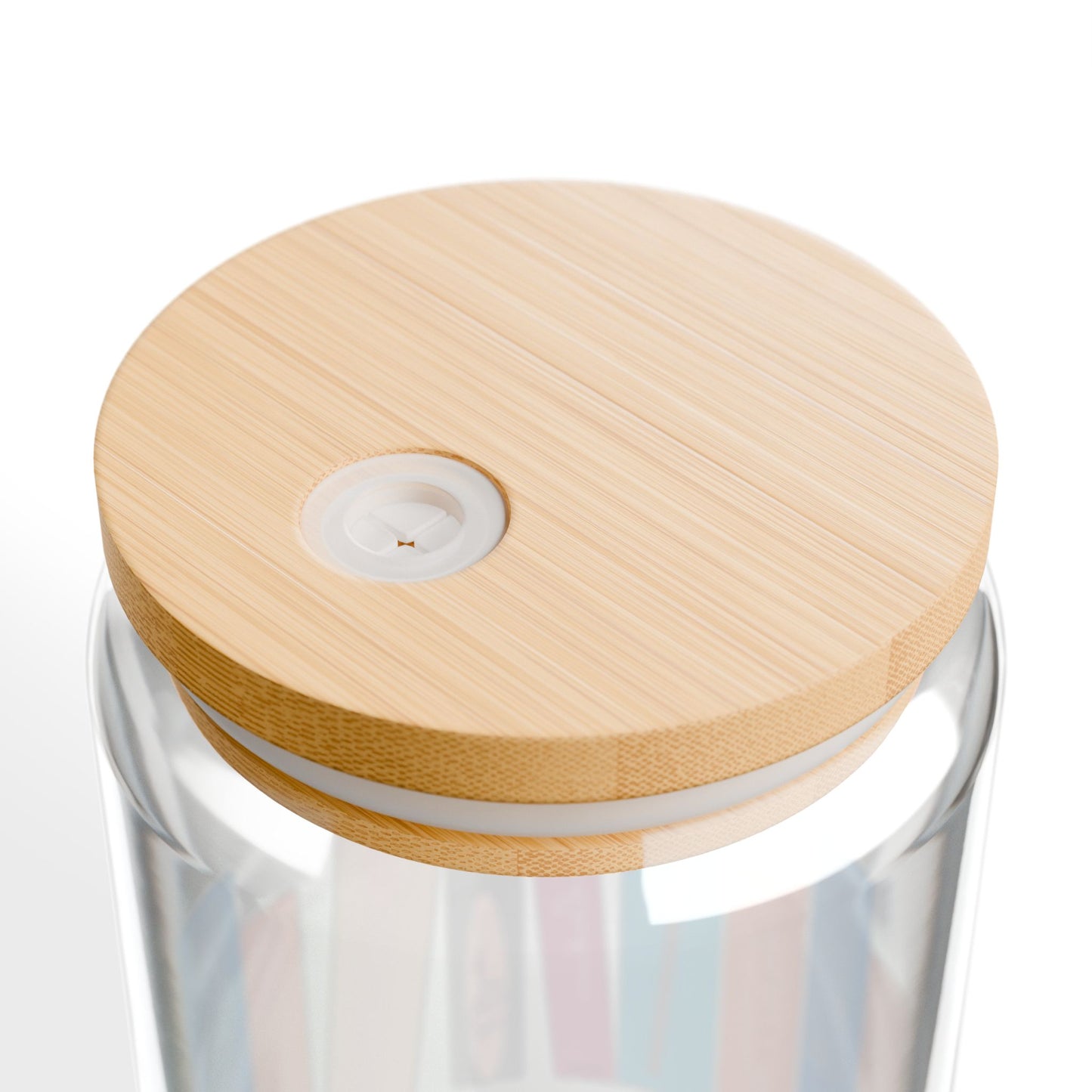 Colorful Book-Inspired Sipper Glass - 16oz with Bamboo Lid