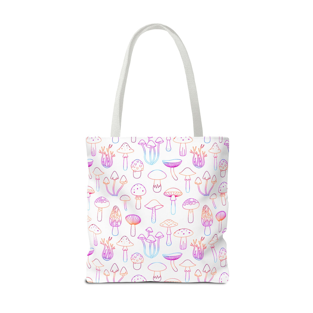 Colorful Mushroom Pattern Tote Bag - Eco-Friendly Grocery or Beach Tote