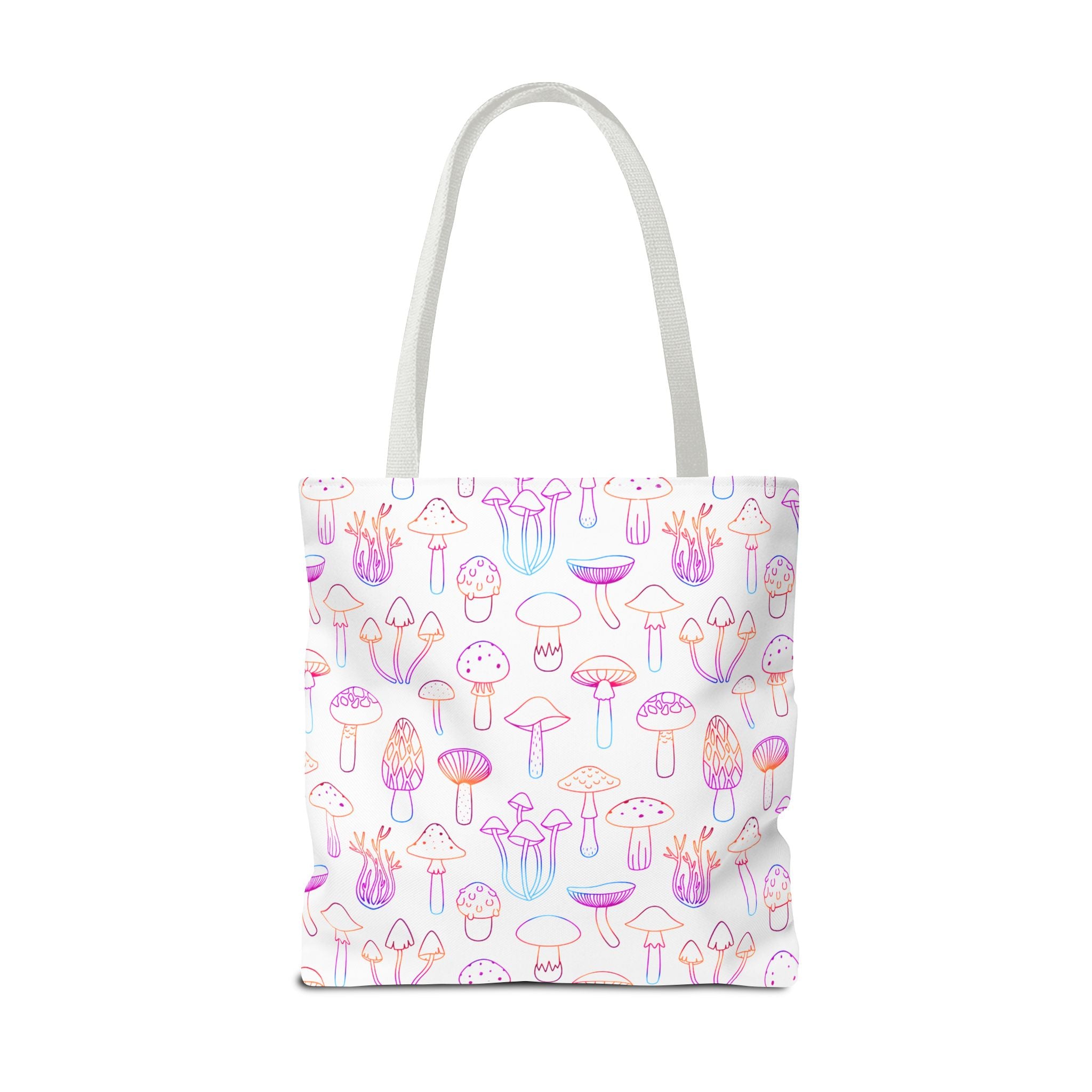 Colorful Mushroom Pattern Tote Bag - Eco-Friendly Grocery or Beach Tote