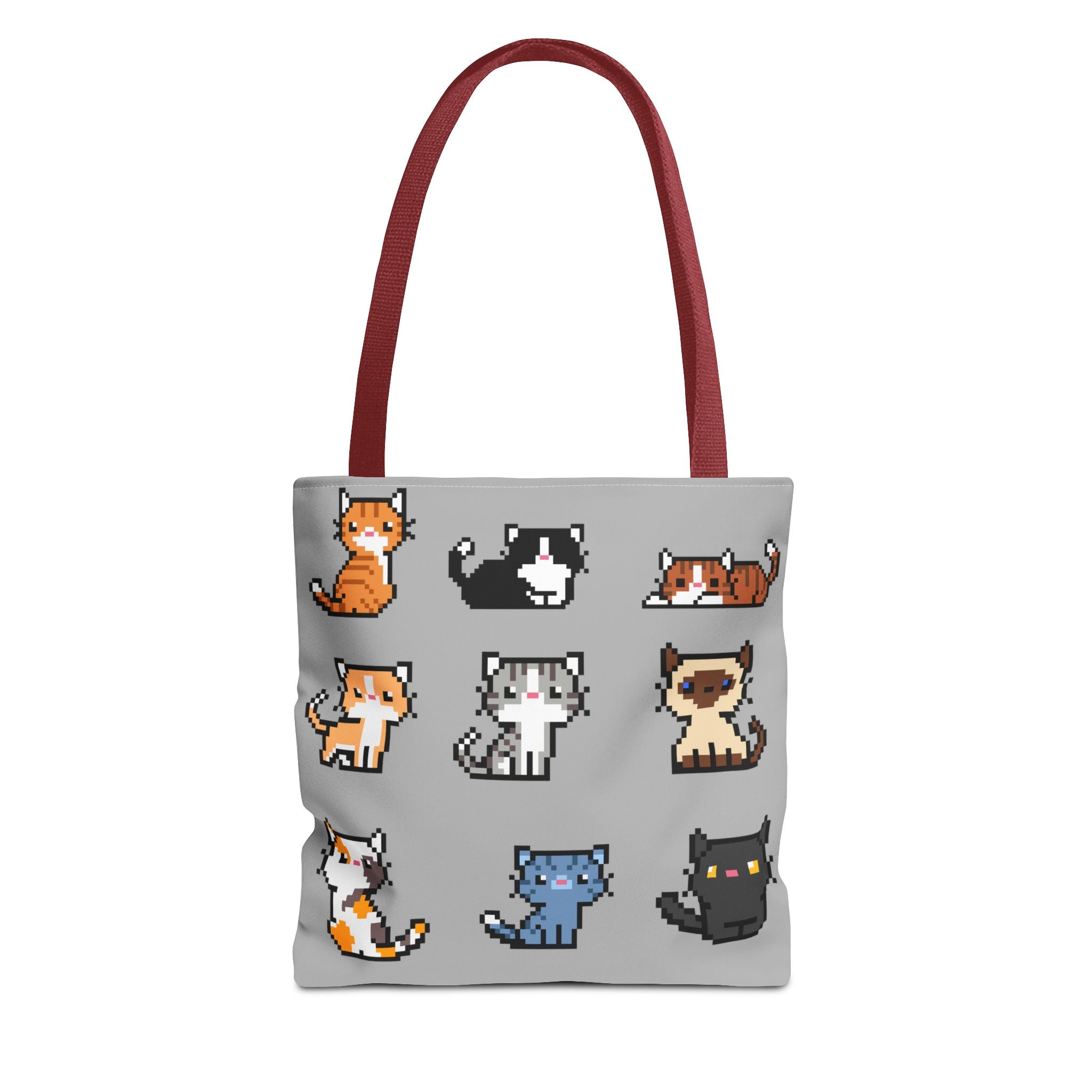 Cute Pixel Art Cat Tote Bag - Perfect for Cat Lovers & Everyday Use