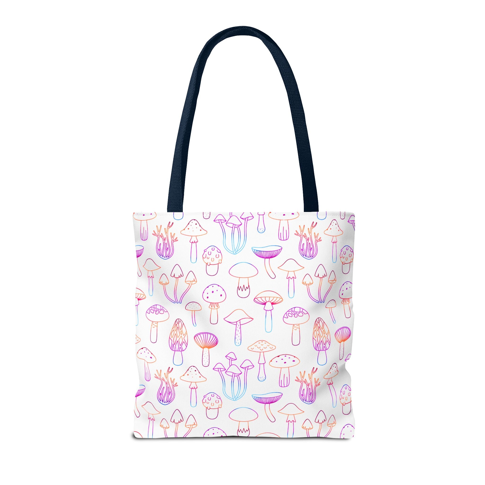 Colorful Mushroom Pattern Tote Bag - Eco-Friendly Grocery or Beach Tote