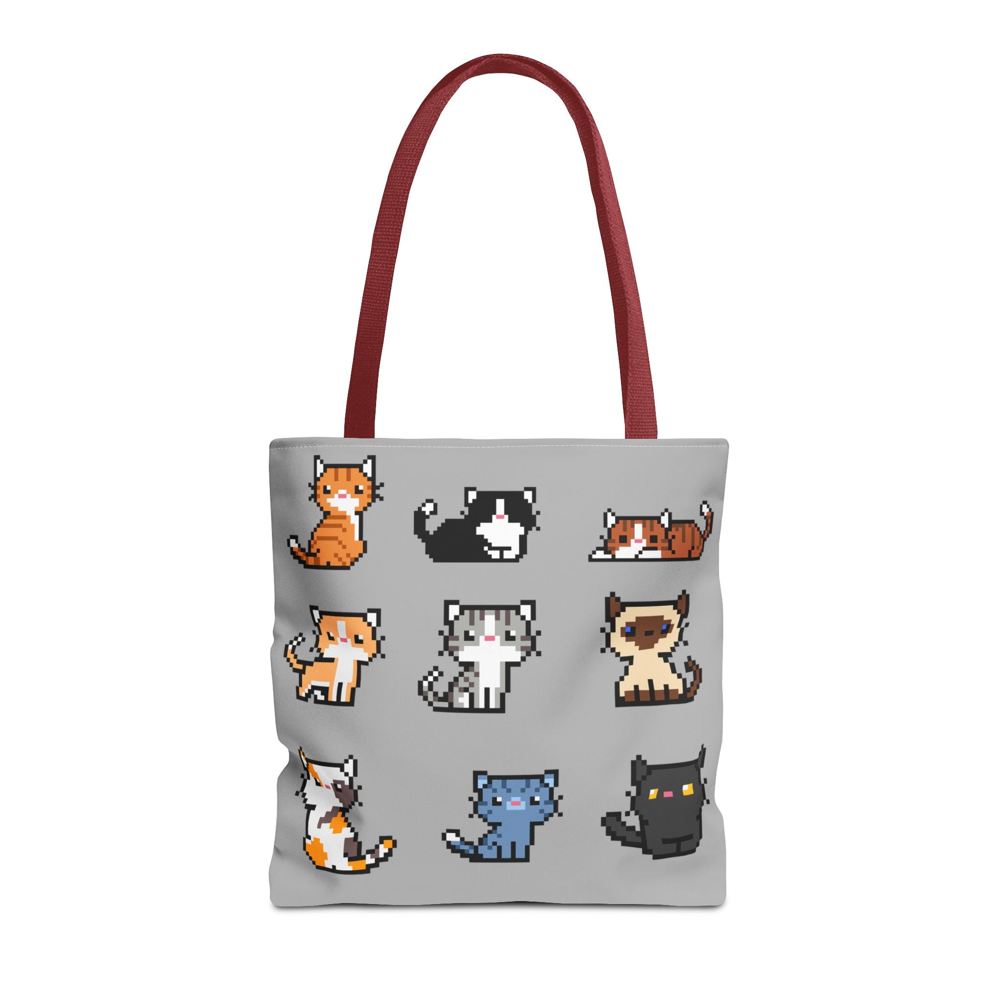 Cute Pixel Art Cat Tote Bag - Perfect for Cat Lovers & Everyday Use