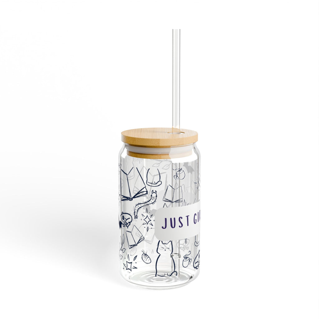Just Girl Things Sipper Glass, 16oz