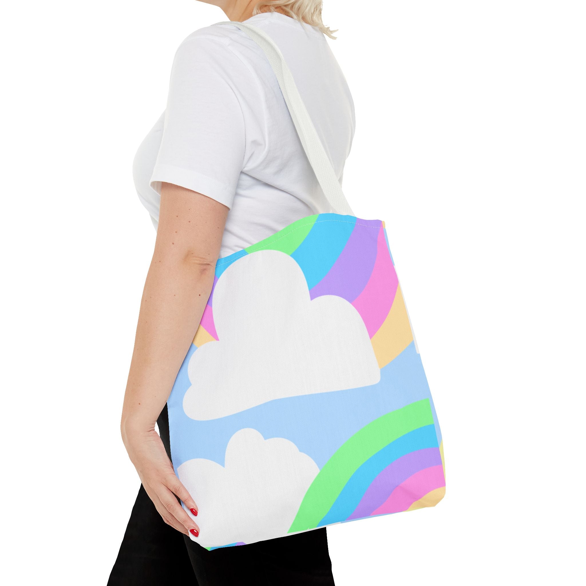 Pastel Rainbows & Clouds Tote - "Soft, Sweet, and Dreamy!"