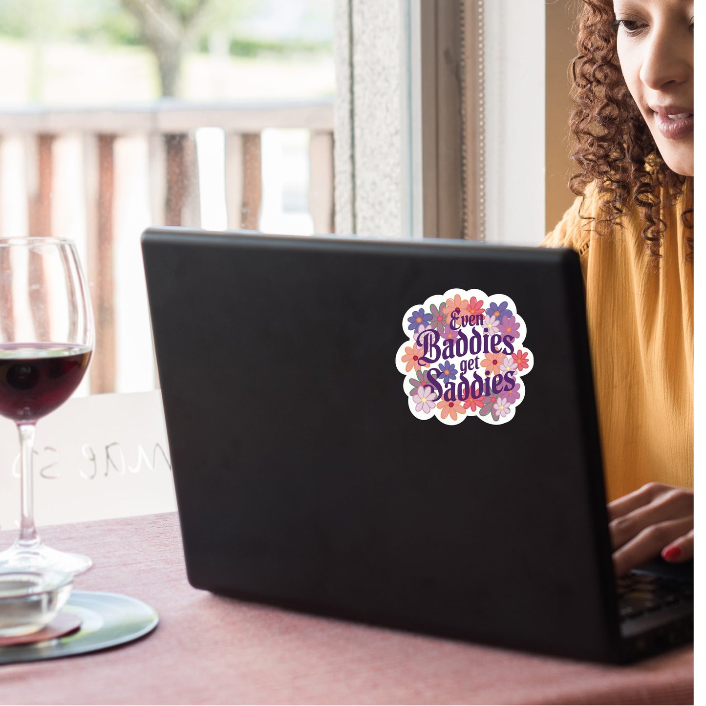 Even Baddies Get Saddies - Vinyl Sticker Original Art