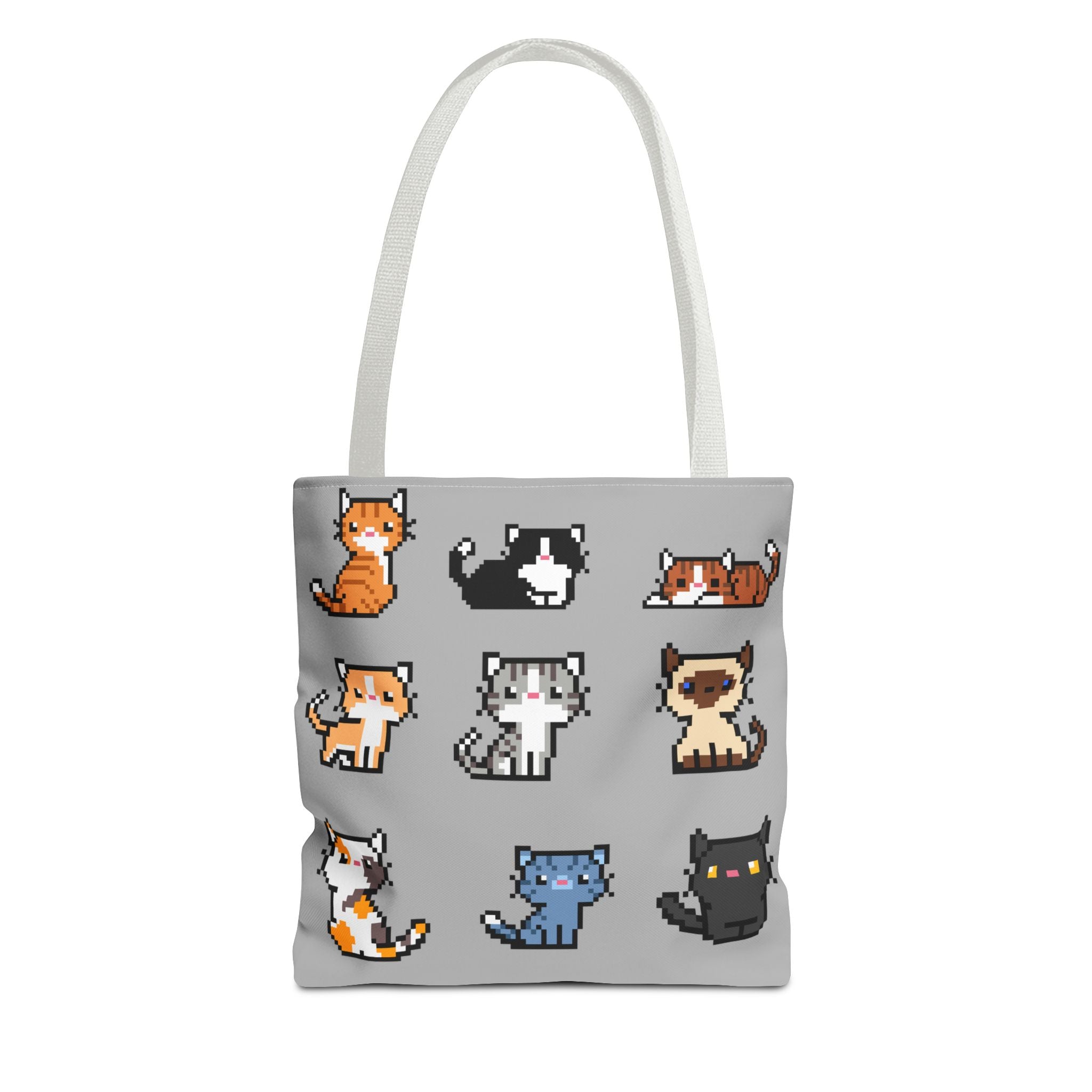 Cute Pixel Art Cat Tote Bag - Perfect for Cat Lovers & Everyday Use