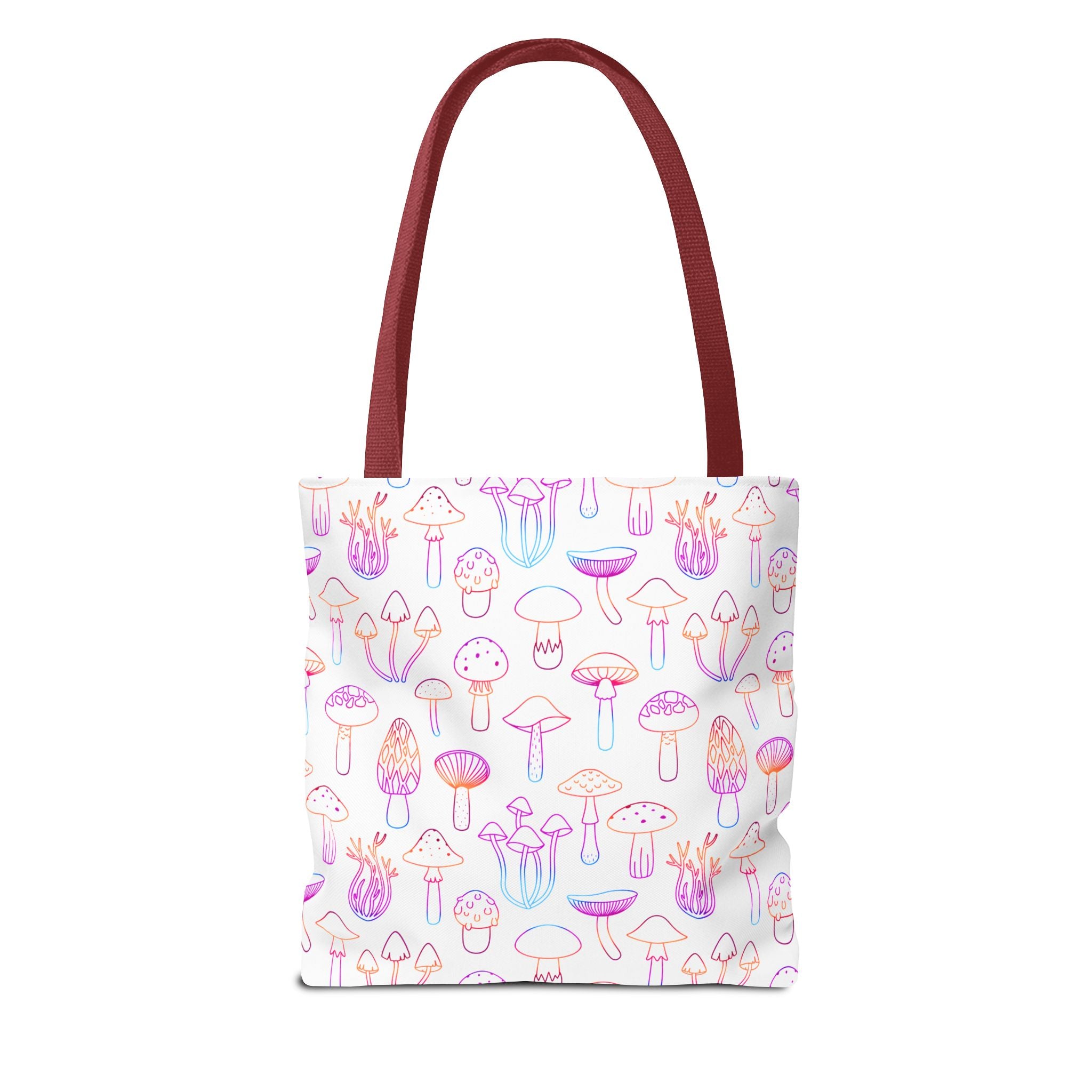 Colorful Mushroom Pattern Tote Bag - Eco-Friendly Grocery or Beach Tote