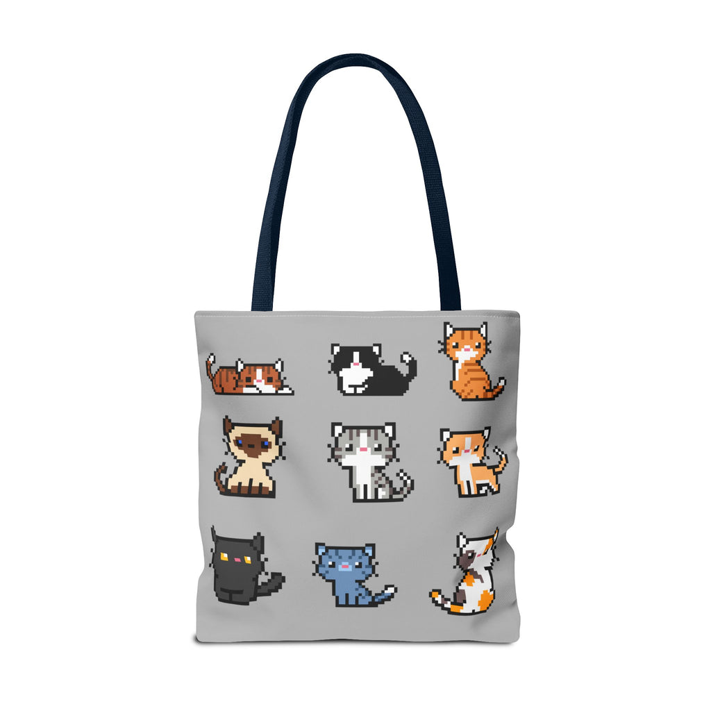 Cute Pixel Art Cat Tote Bag - Perfect for Cat Lovers & Everyday Use