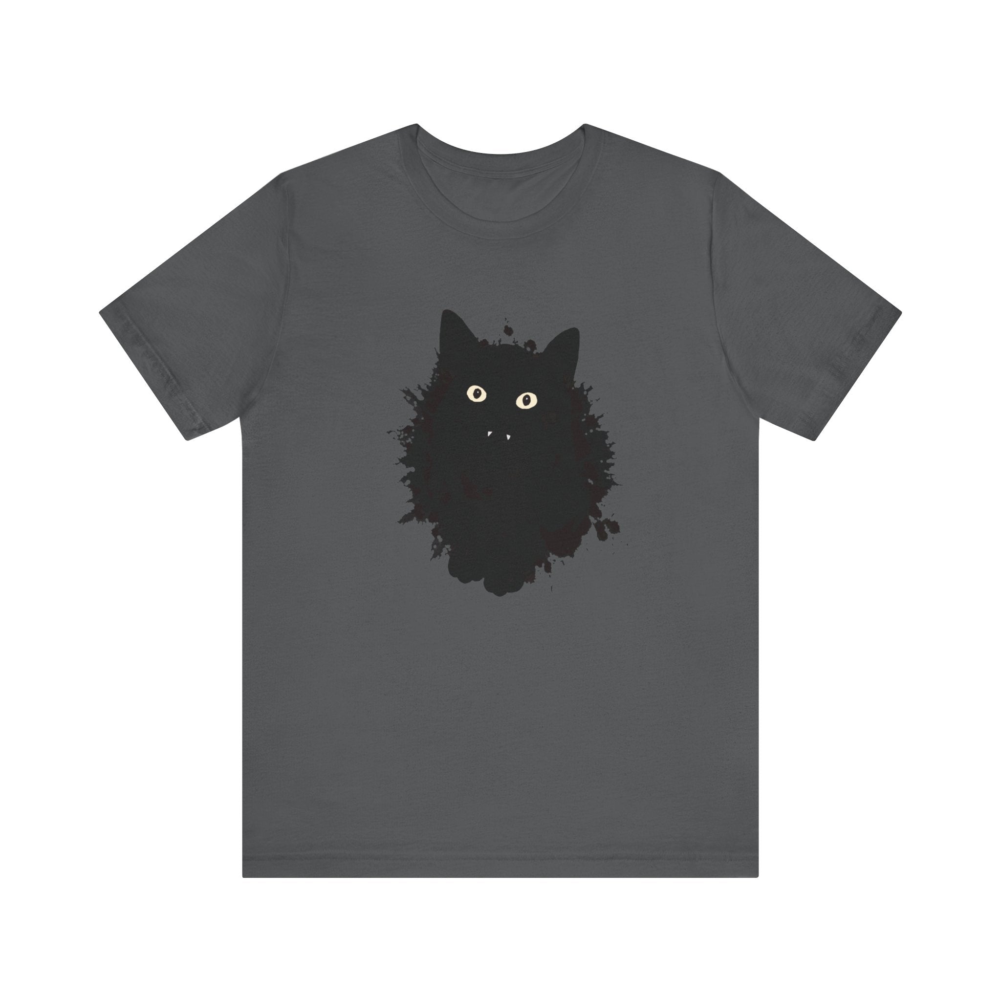 Black Cat Graphic Tee, Cozy Cat Lover T-Shirt, Perfect Gift for Cat Owners, Casual Wear, Animal Lover Apparel