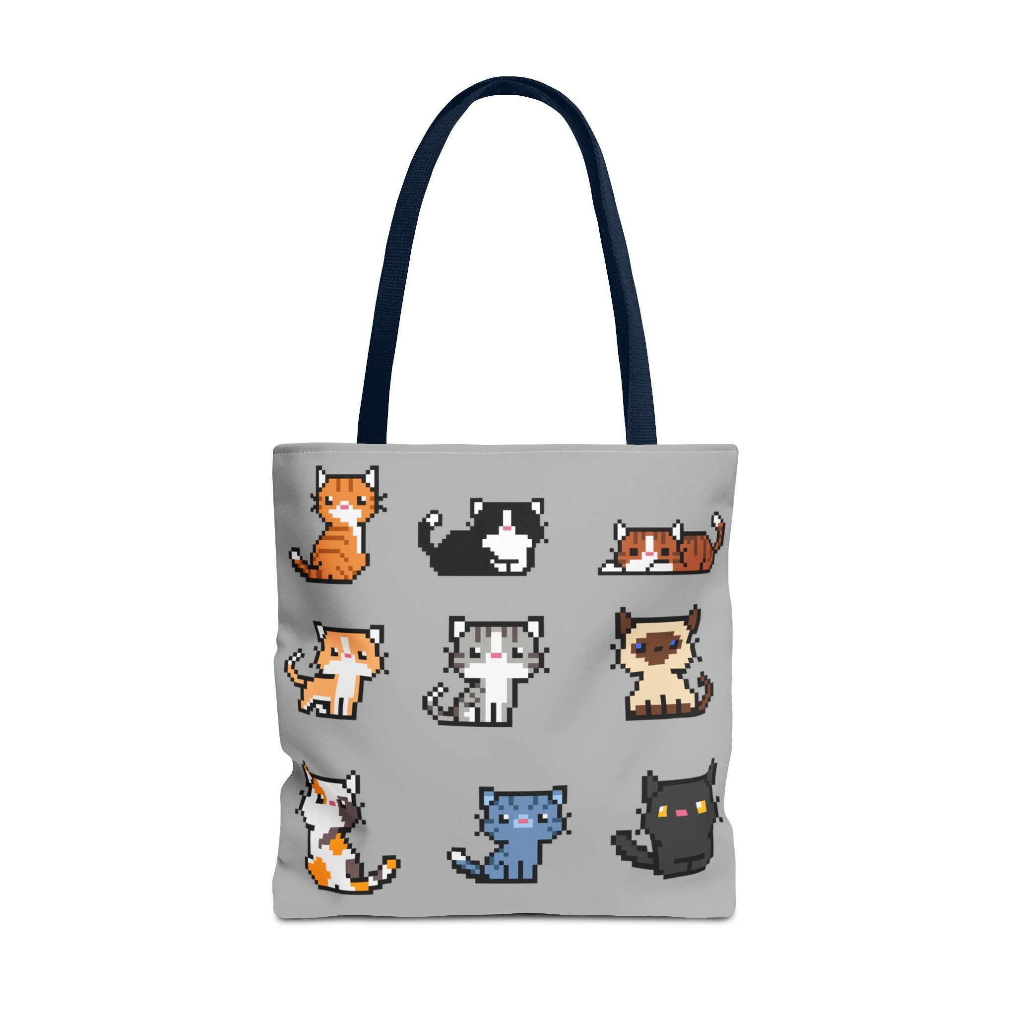 Cute Pixel Art Cat Tote Bag - Perfect for Cat Lovers & Everyday Use