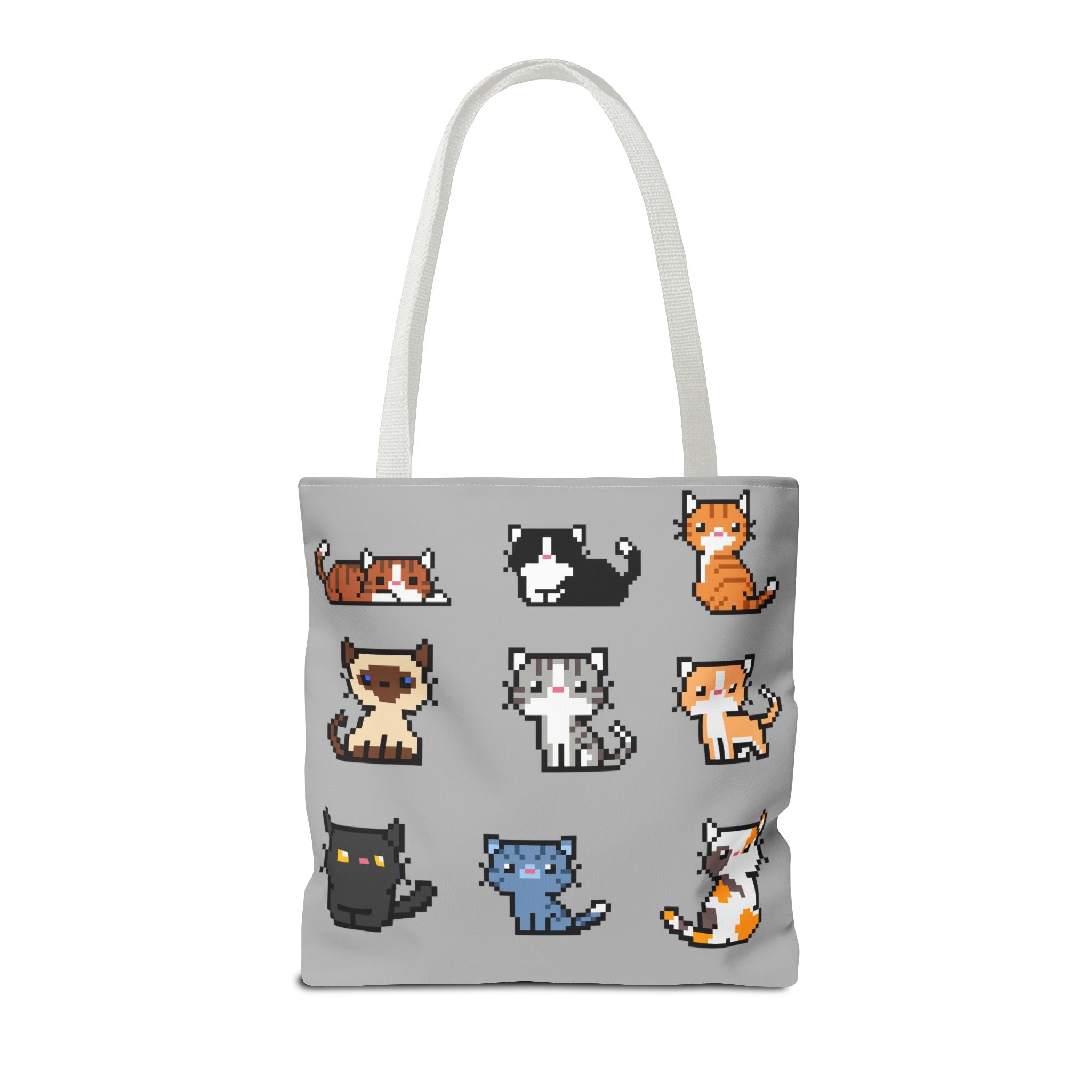 Cute Pixel Art Cat Tote Bag - Perfect for Cat Lovers & Everyday Use