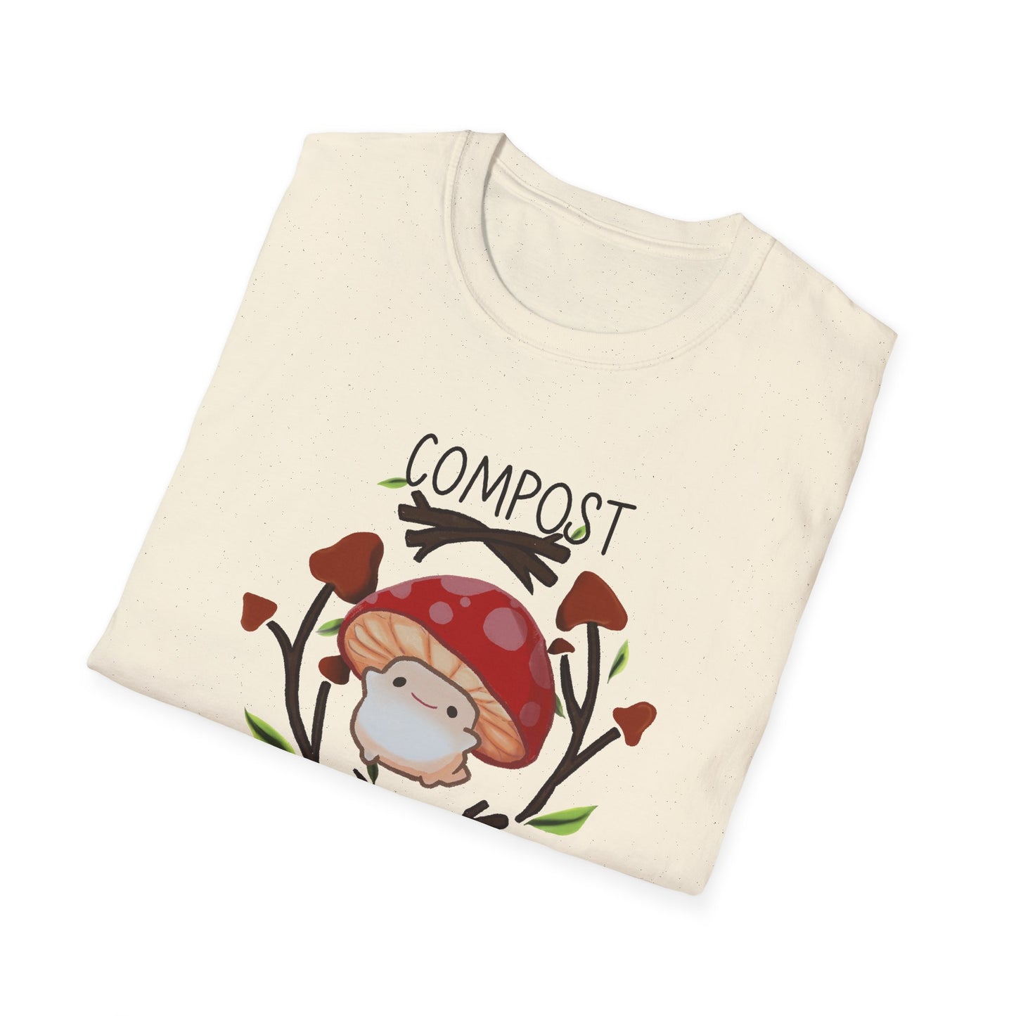 Compost The Rich T-Shirt | Mushroom Gnome Illustration, Eco Humor