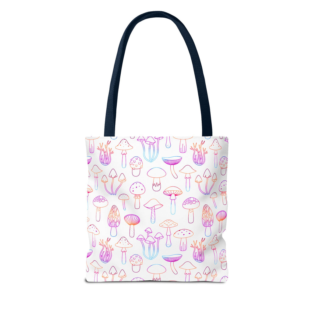 Colorful Mushroom Pattern Tote Bag - Eco-Friendly Grocery or Beach Tote