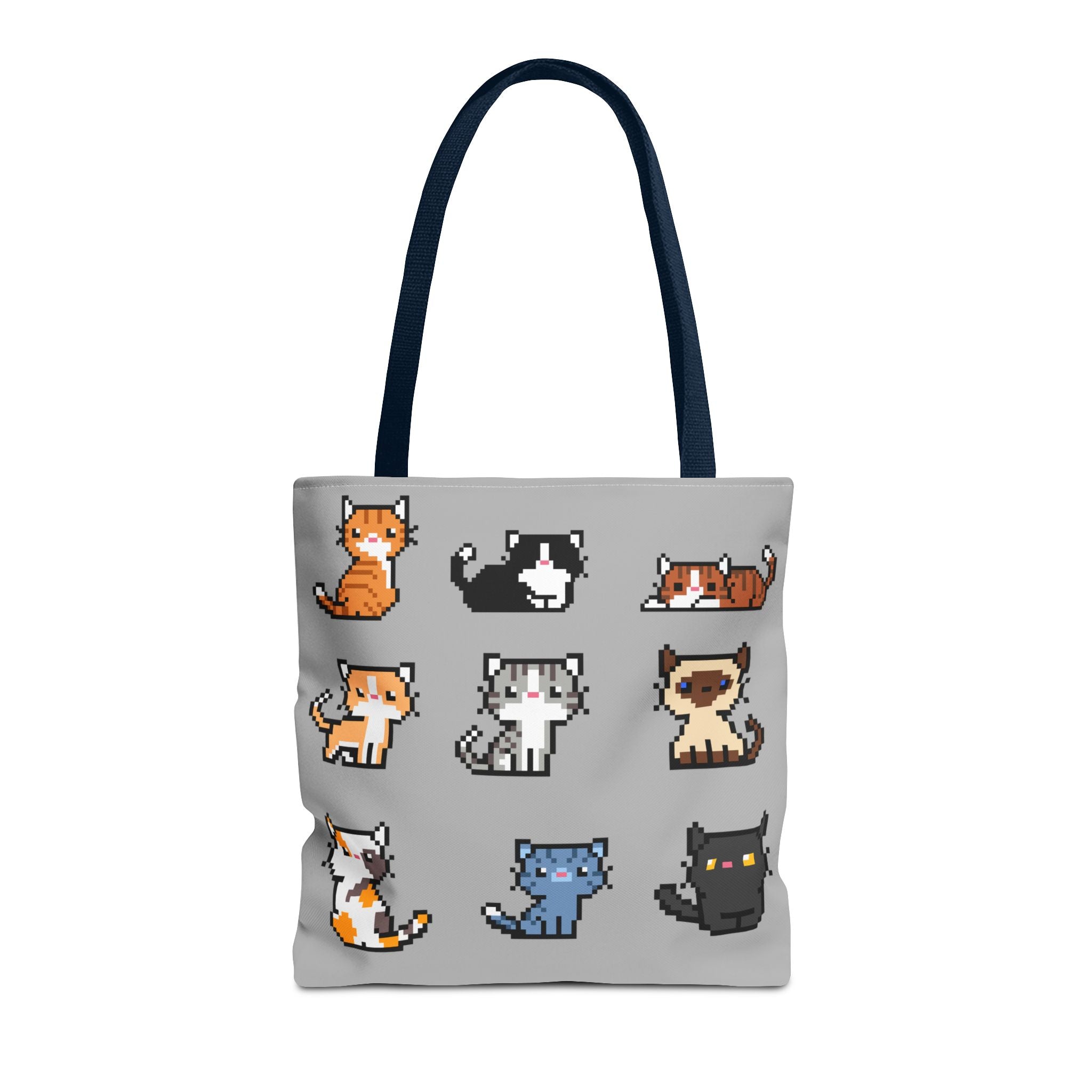 Cute Pixel Art Cat Tote Bag - Perfect for Cat Lovers & Everyday Use