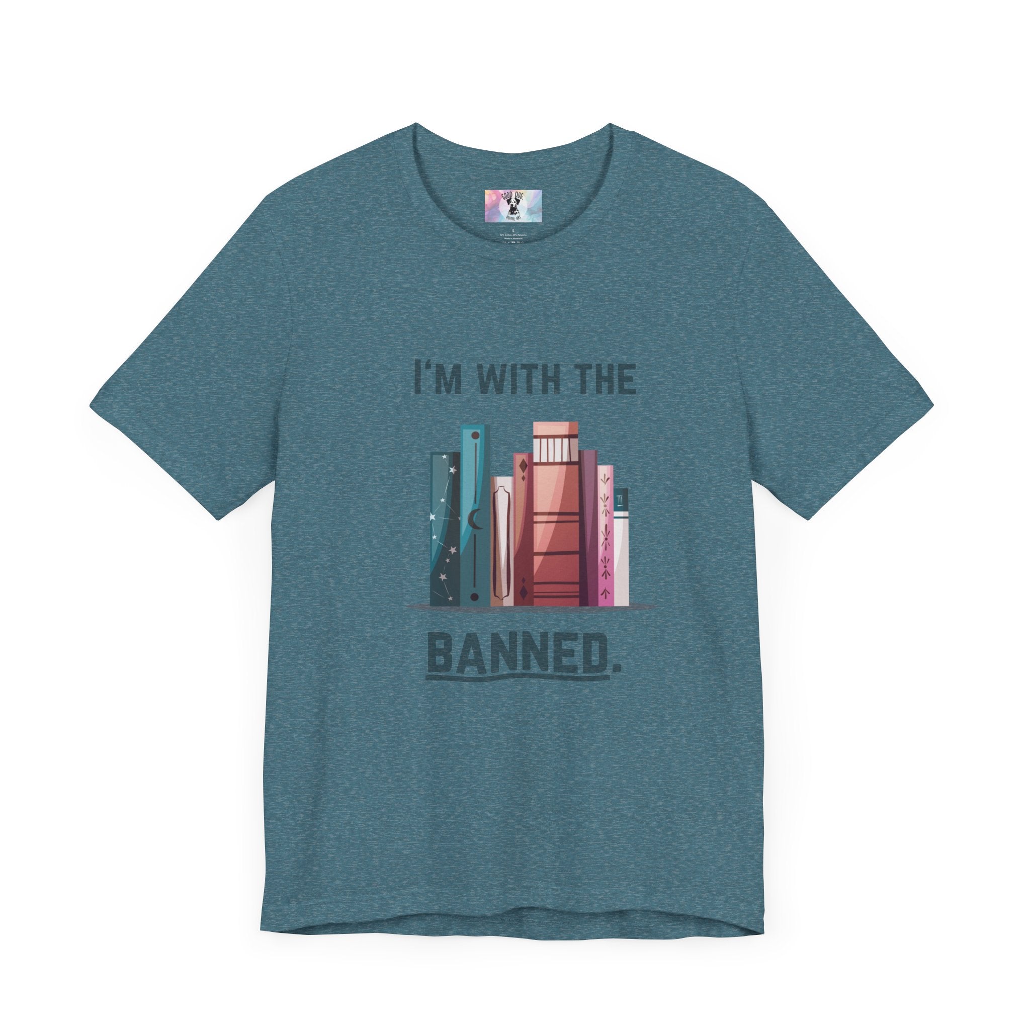 I'm with the Banned Book Tee | Literary Humor Shirt | Book Lover Gift | Unisex T-Shirt | Reading Advocacy Tee, Perfect for Book Festivals,