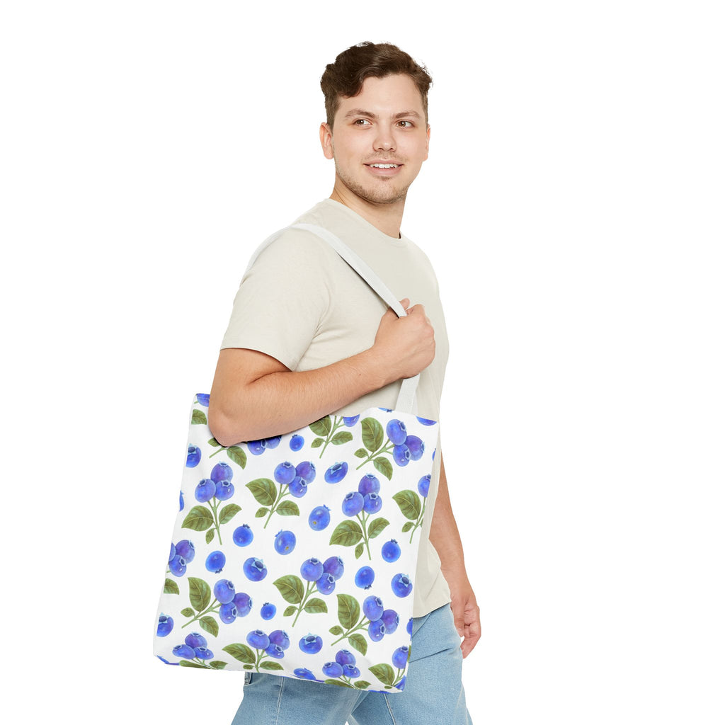 Blueberry Floral Tote Bag - Stylish and Eco-Friendly Shopping
