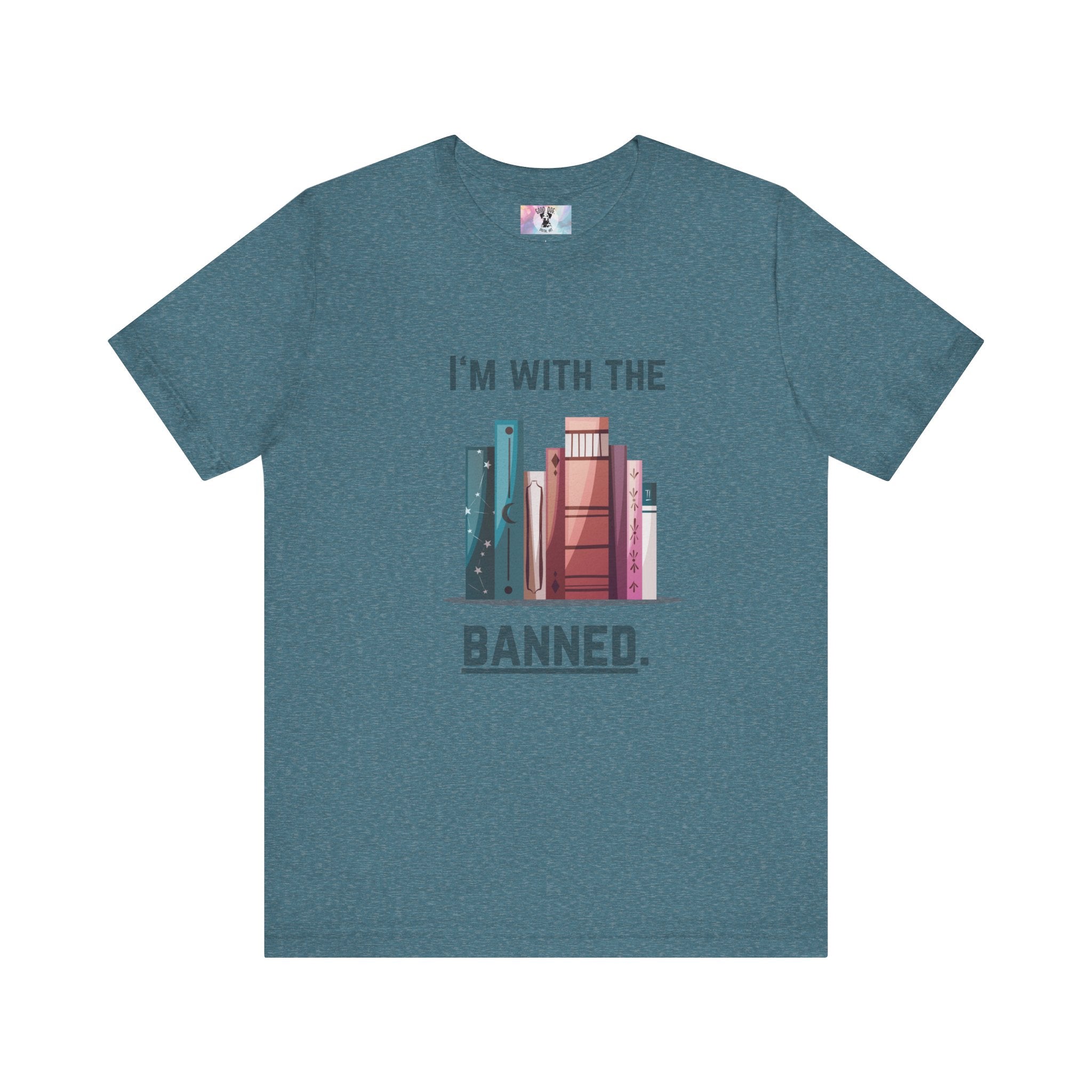 I'm with the Banned Book Tee | Literary Humor Shirt | Book Lover Gift | Unisex T-Shirt | Reading Advocacy Tee, Perfect for Book Festivals,