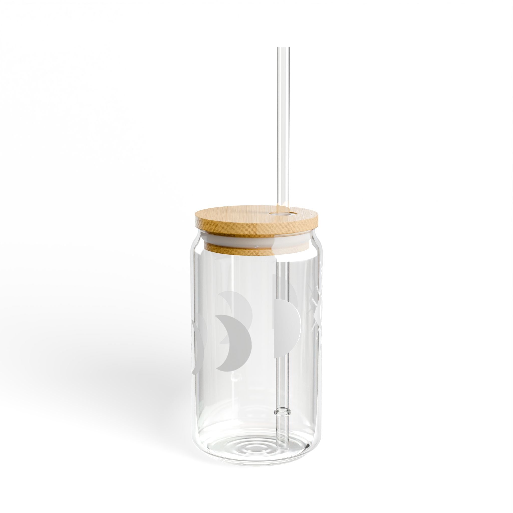 Stylish 16oz Sipper Glass with Bamboo Lid - Eco-Friendly Drinkware for Modern Living