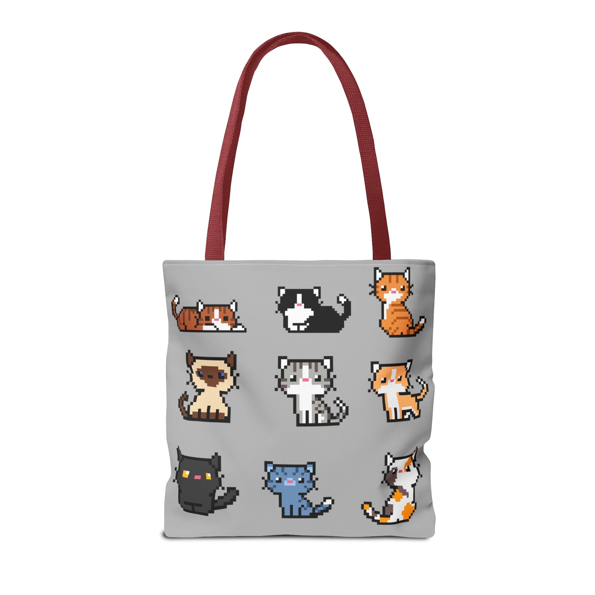 Cute Pixel Art Cat Tote Bag - Perfect for Cat Lovers & Everyday Use