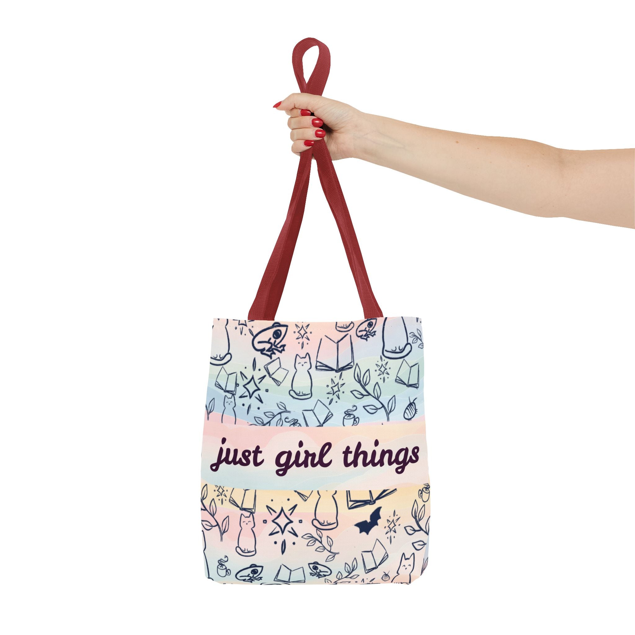 Just Girl Things Tote  "Cats, Books, Frogs & Bats? Yes, Please!"