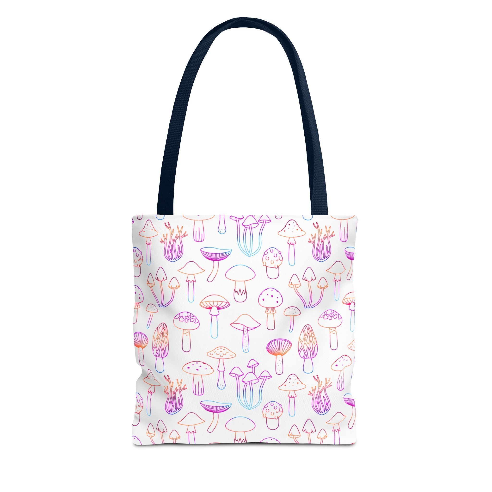 Colorful Mushroom Pattern Tote Bag - Eco-Friendly Grocery or Beach Tote
