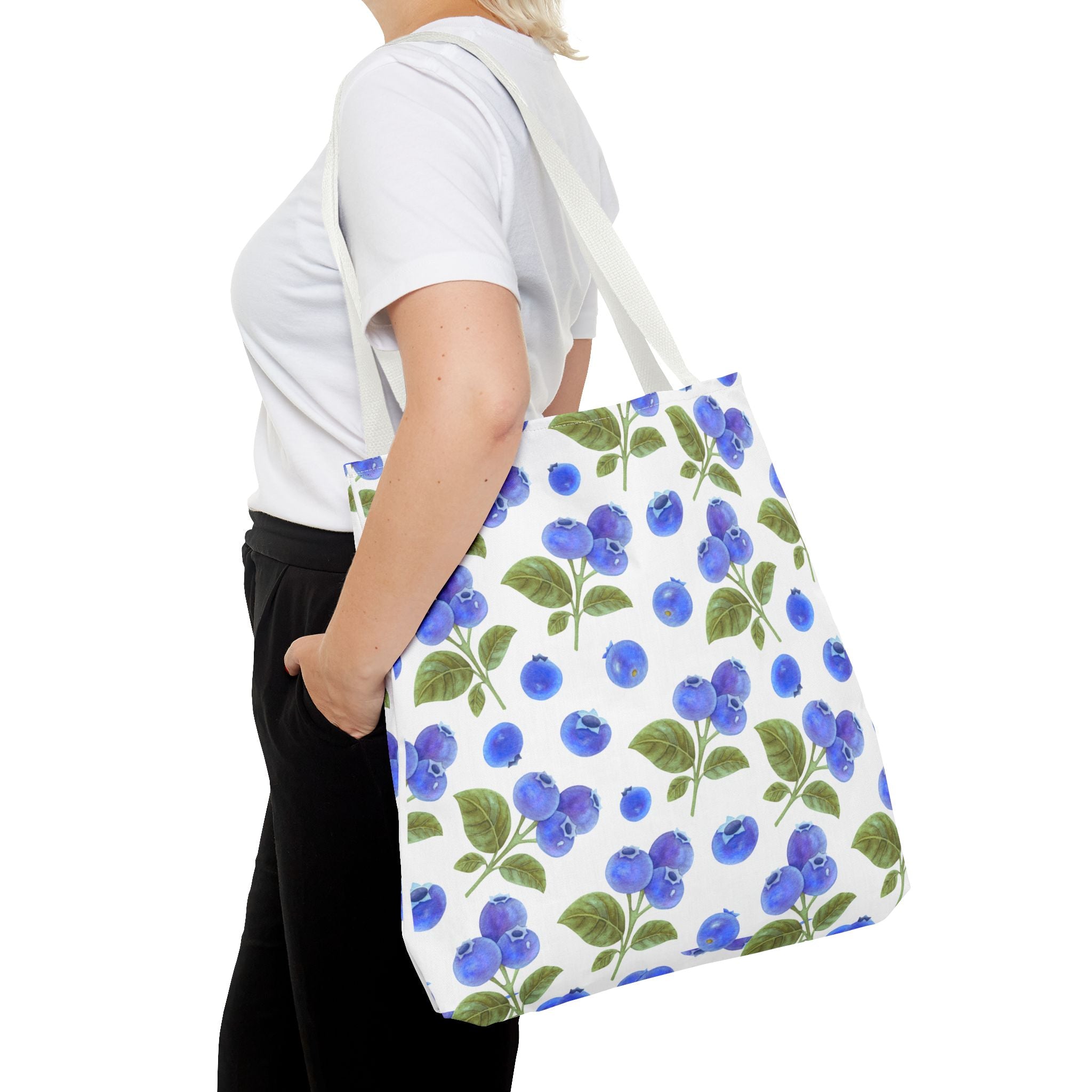 Blueberry Floral Tote Bag - Stylish and Eco-Friendly Shopping