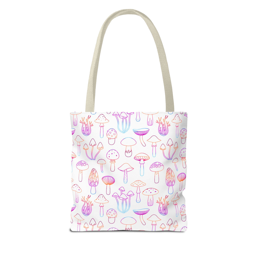 Colorful Mushroom Pattern Tote Bag - Eco-Friendly Grocery or Beach Tote