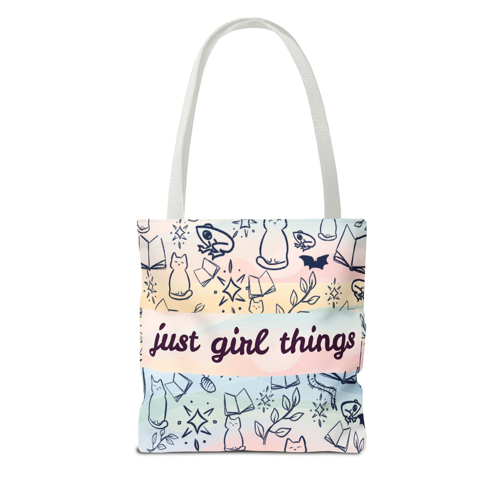 Just Girl Things Tote  "Cats, Books, Frogs & Bats? Yes, Please!"