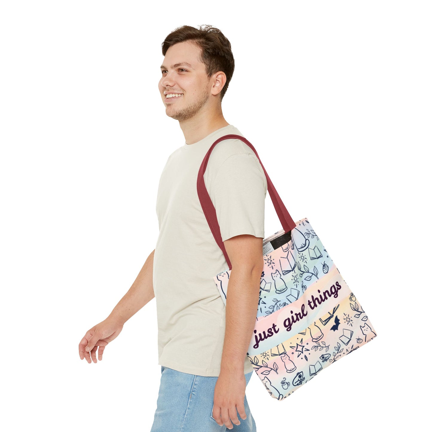Just Girl Things Tote  "Cats, Books, Frogs & Bats? Yes, Please!"