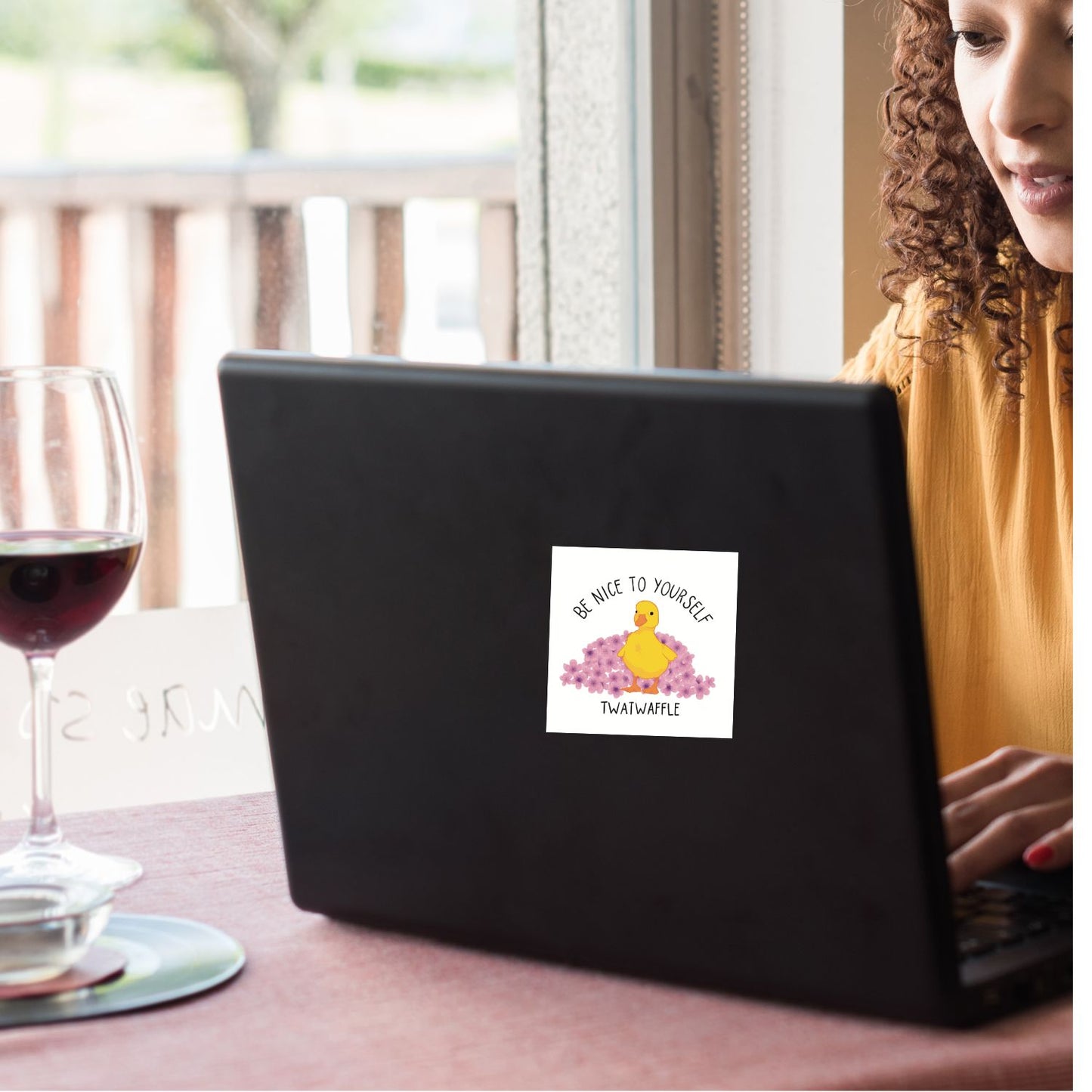 Be Nice To Yourself Twatwaffle - Vinyl Sticker Original Art