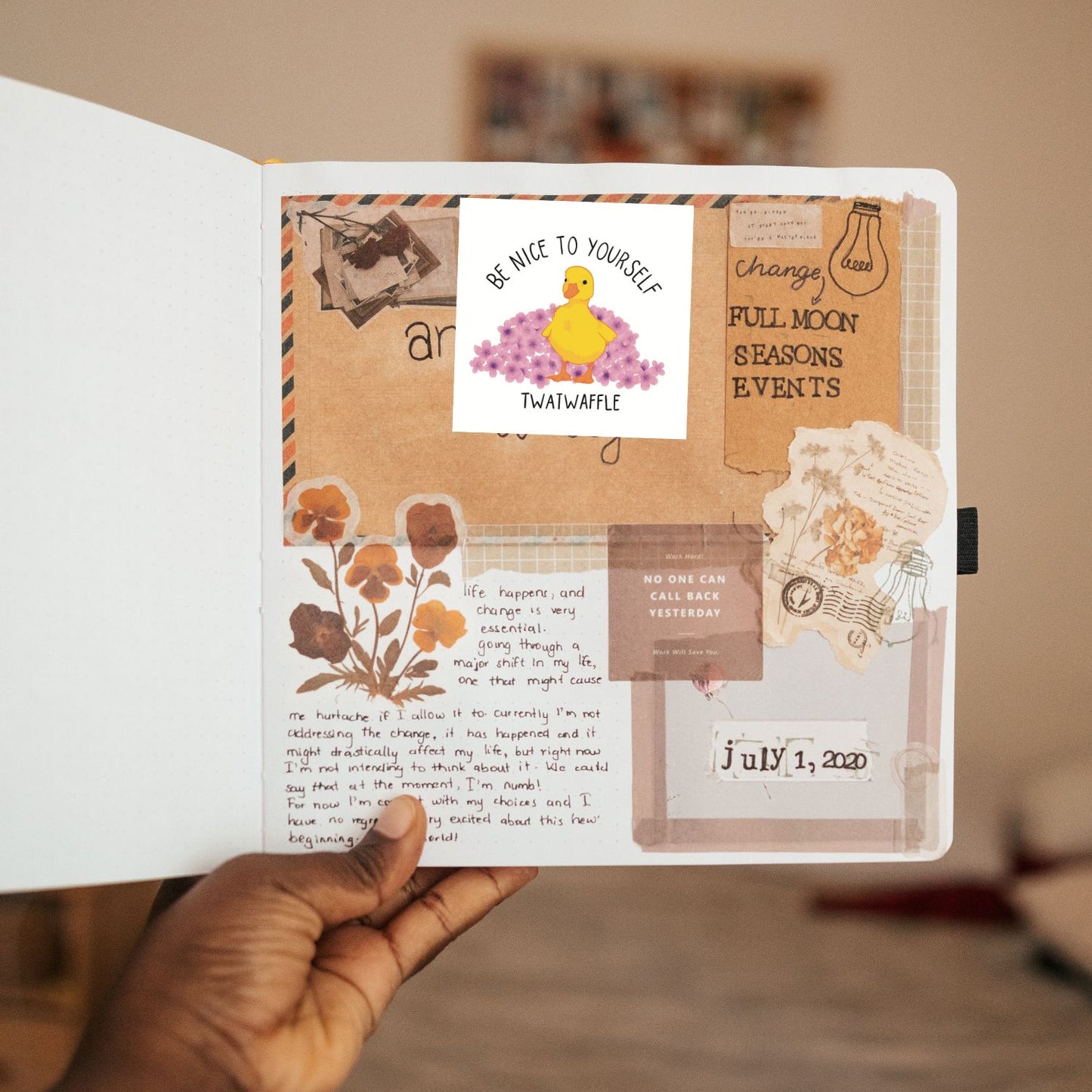 Be Nice To Yourself Twatwaffle - Vinyl Sticker Original Art