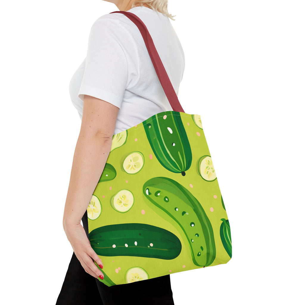Pickles Pattern Tote Bag - Stylish Reusable Grocery & Beach Bag