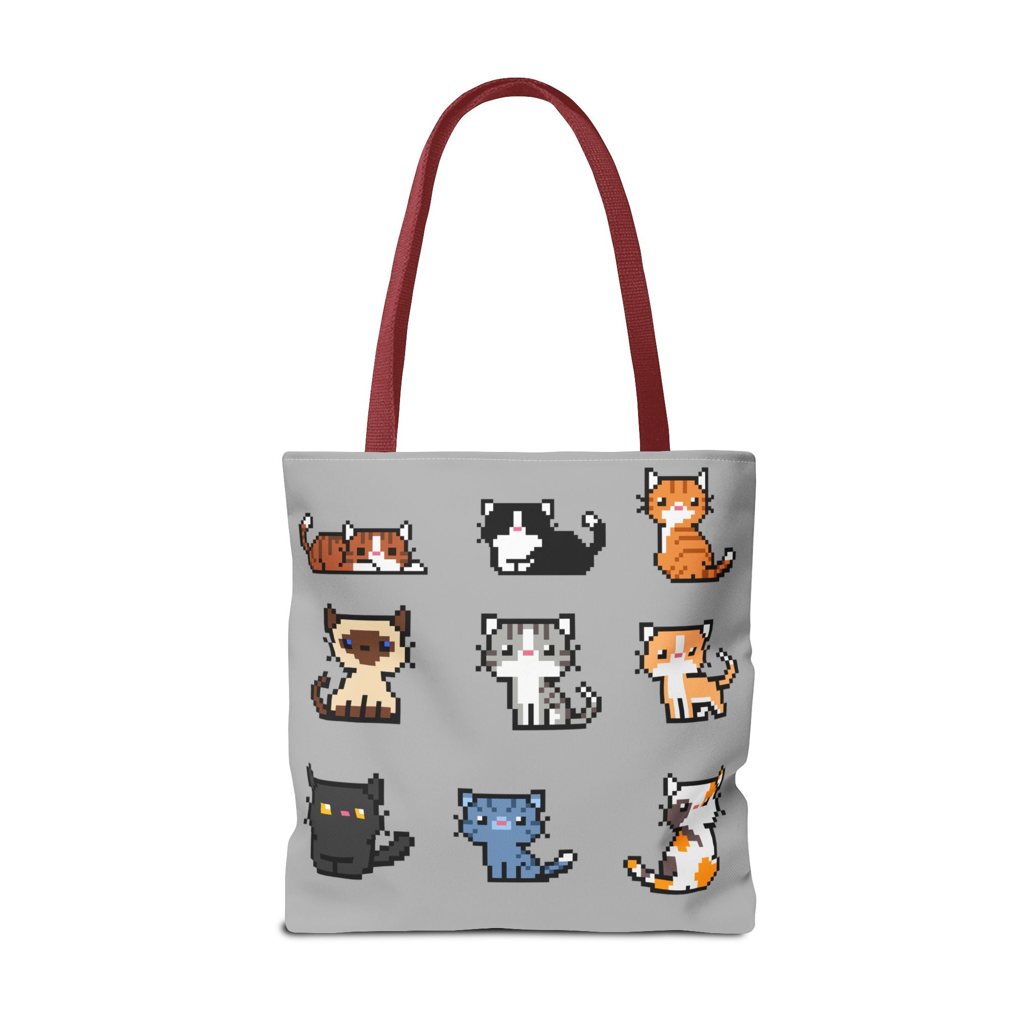 Cute Pixel Art Cat Tote Bag - Perfect for Cat Lovers & Everyday Use
