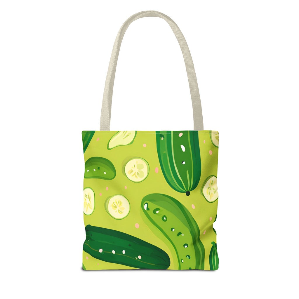 Pickles Pattern Tote Bag - Stylish Reusable Grocery & Beach Bag