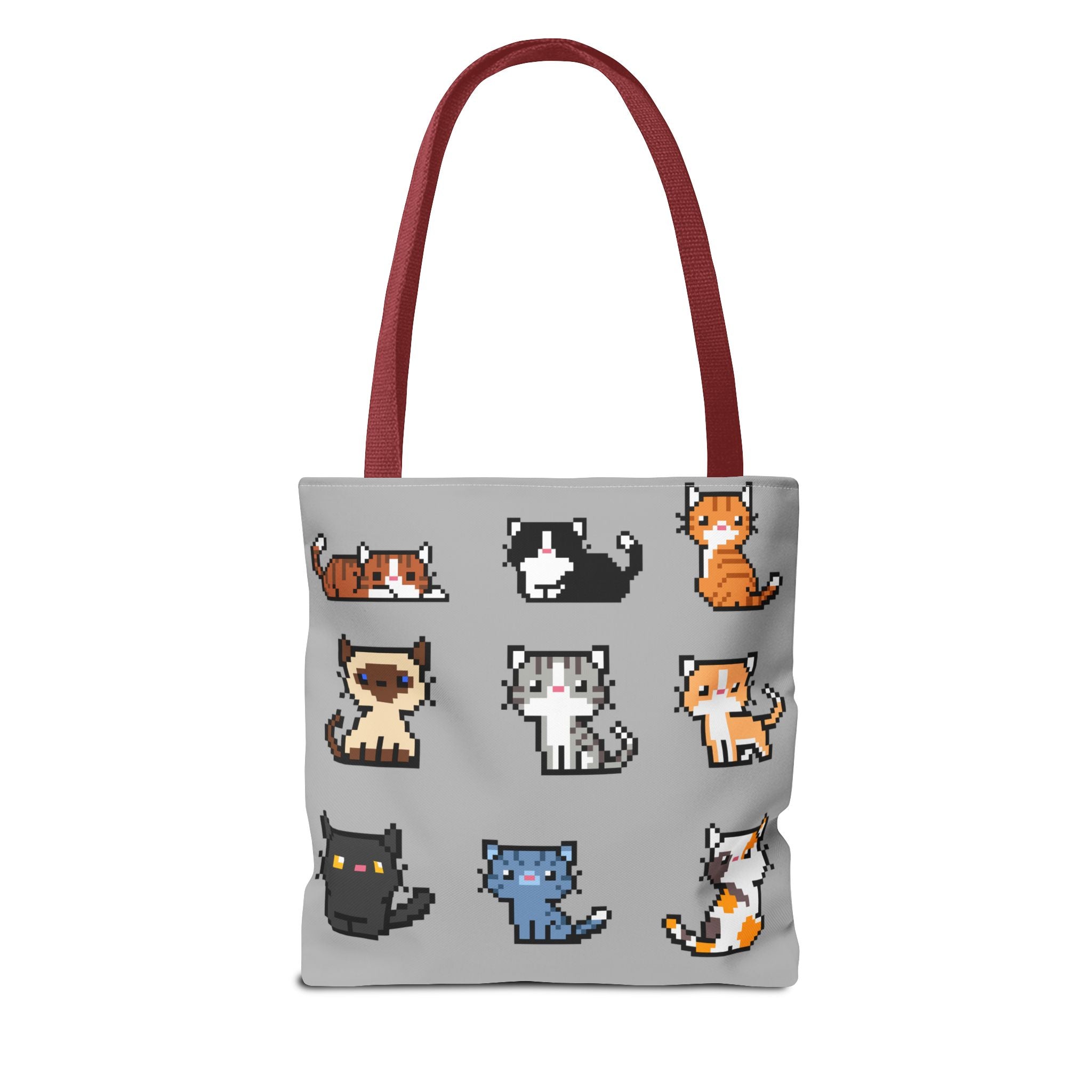 Cute Pixel Art Cat Tote Bag - Perfect for Cat Lovers & Everyday Use
