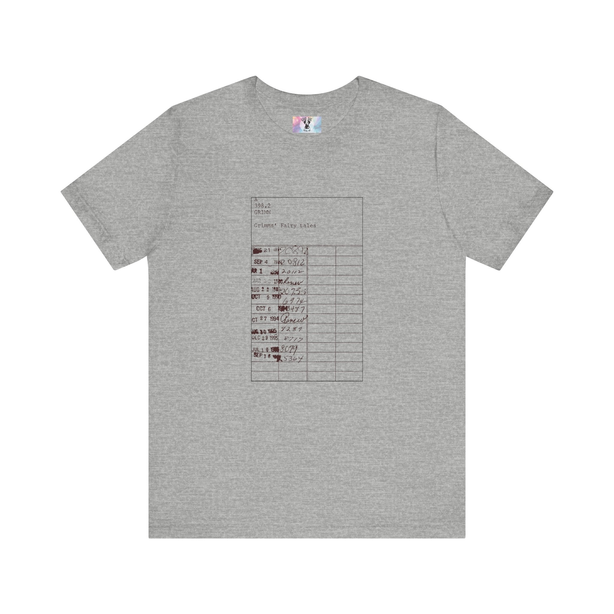 Vintage Library Card Inspired Unisex Tee | Retro Graphic Short Sleeve Shirt | Casual Comfort, Everyday Wear, Gift for Him or Her