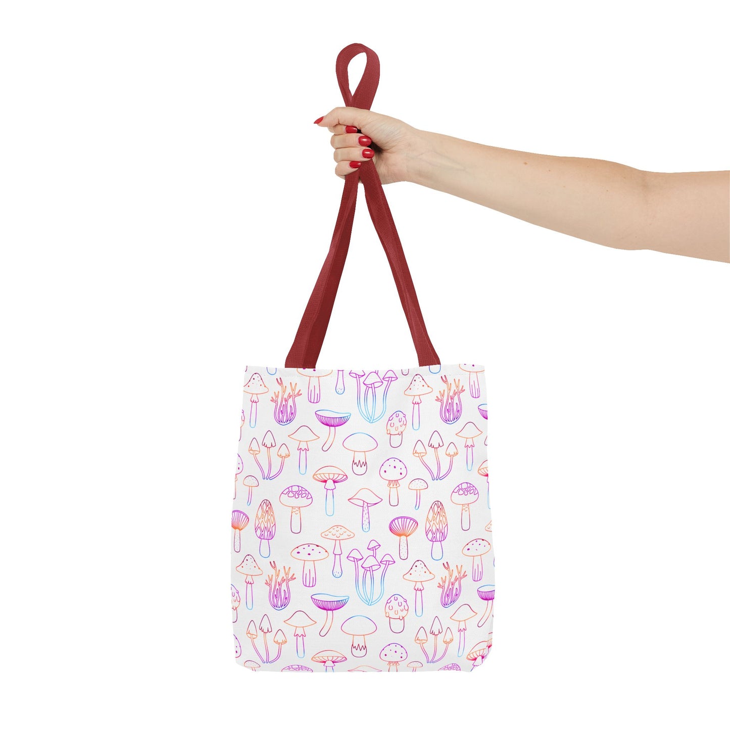 Colorful Mushroom Pattern Tote Bag - Eco-Friendly Grocery or Beach Tote