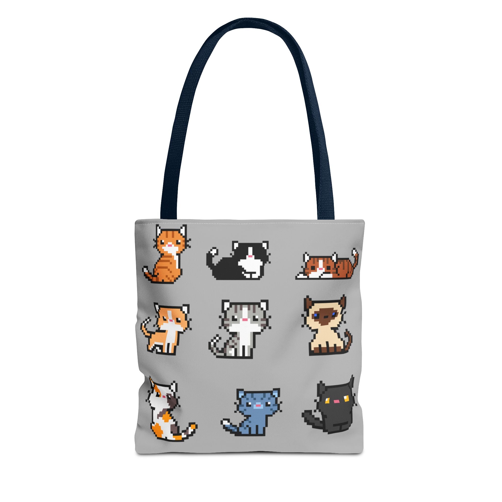 Cute Pixel Art Cat Tote Bag - Perfect for Cat Lovers & Everyday Use