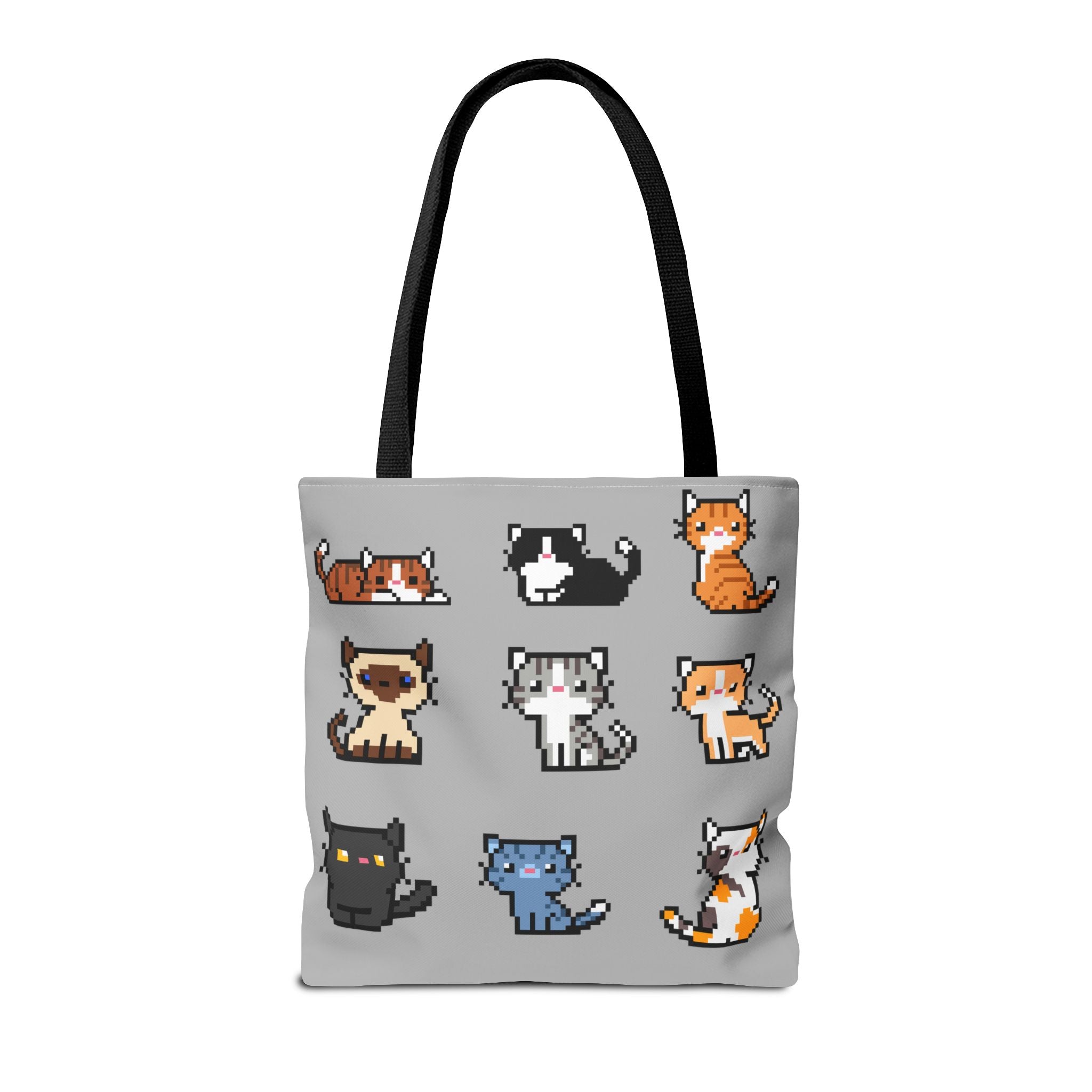Cute Pixel Art Cat Tote Bag - Perfect for Cat Lovers & Everyday Use