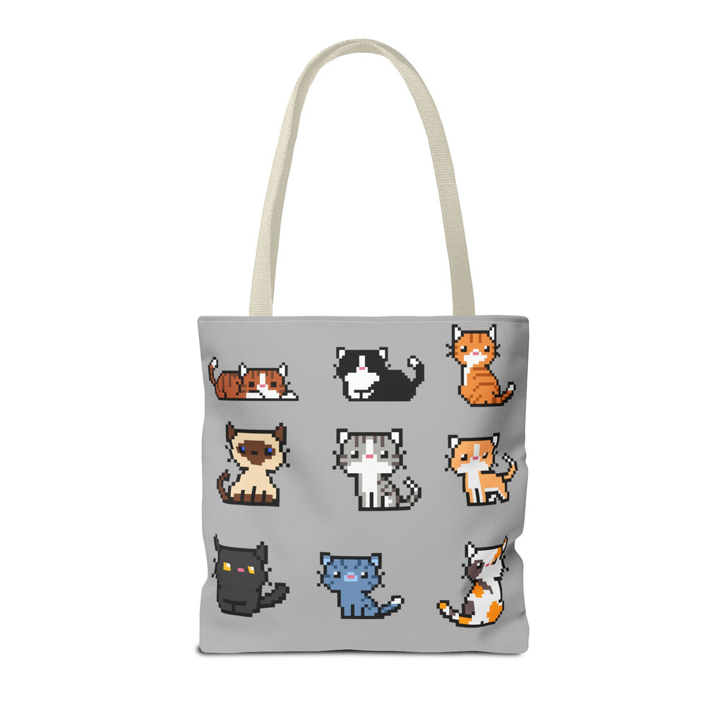 Cute Pixel Art Cat Tote Bag - Perfect for Cat Lovers & Everyday Use