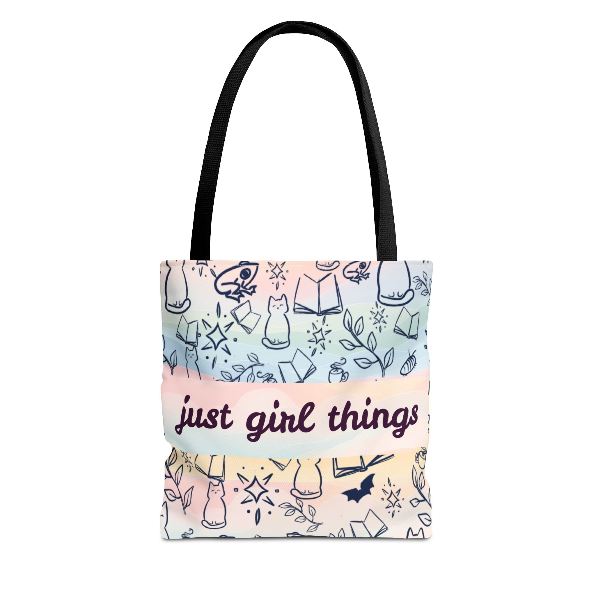 Just Girl Things Tote  "Cats, Books, Frogs & Bats? Yes, Please!"