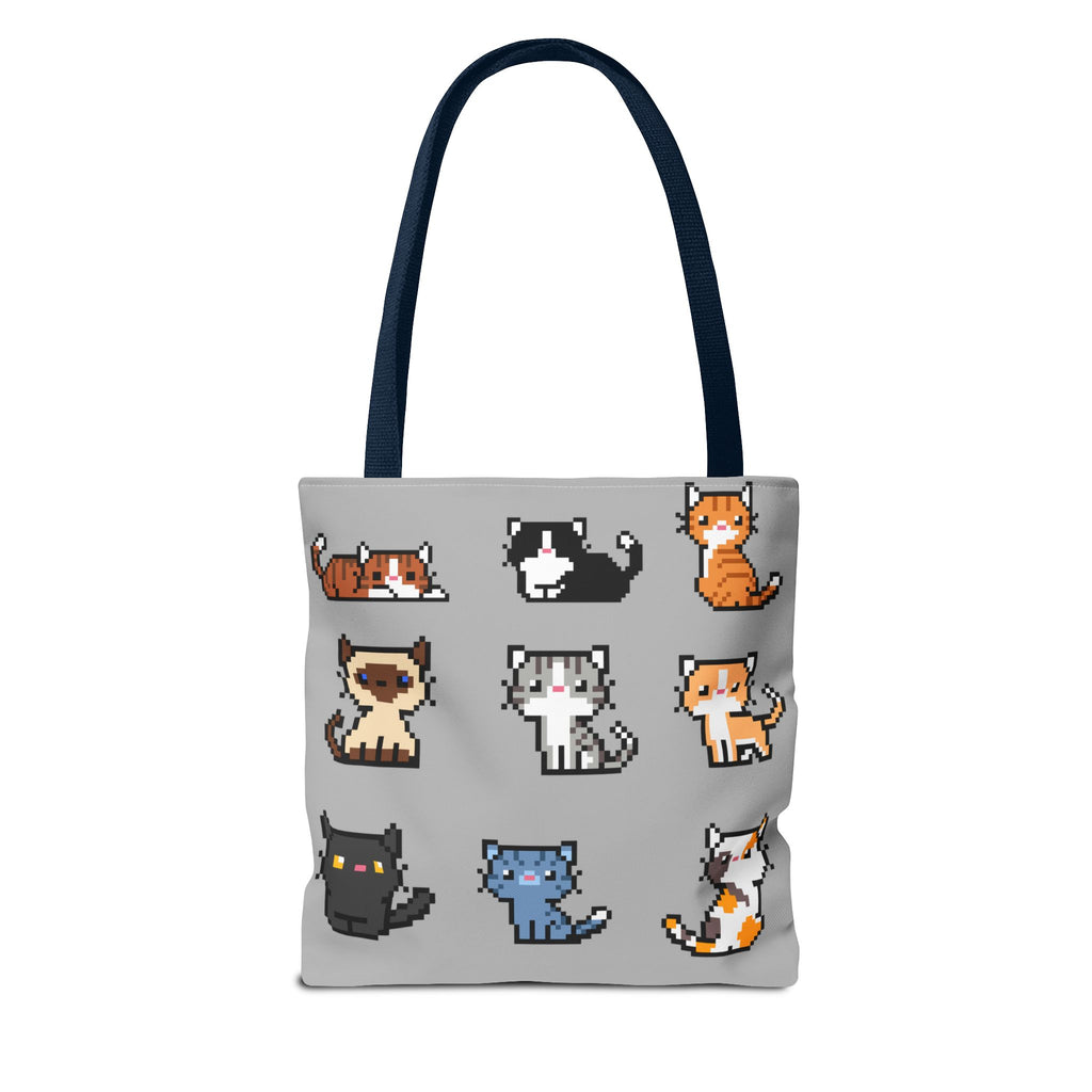 Cute Pixel Art Cat Tote Bag - Perfect for Cat Lovers & Everyday Use