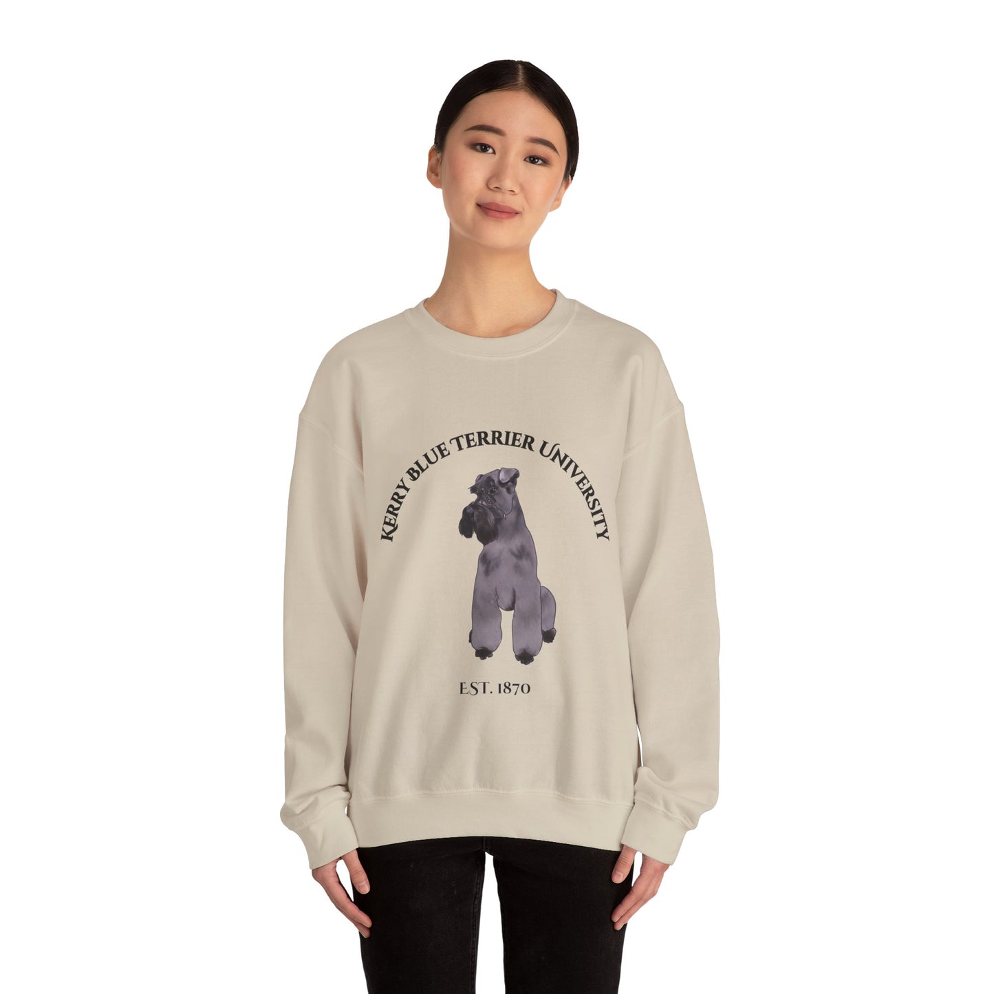 Kerry Blue Terrier University Sweatshirt - "Proudly Representing the Best of the Breed!"